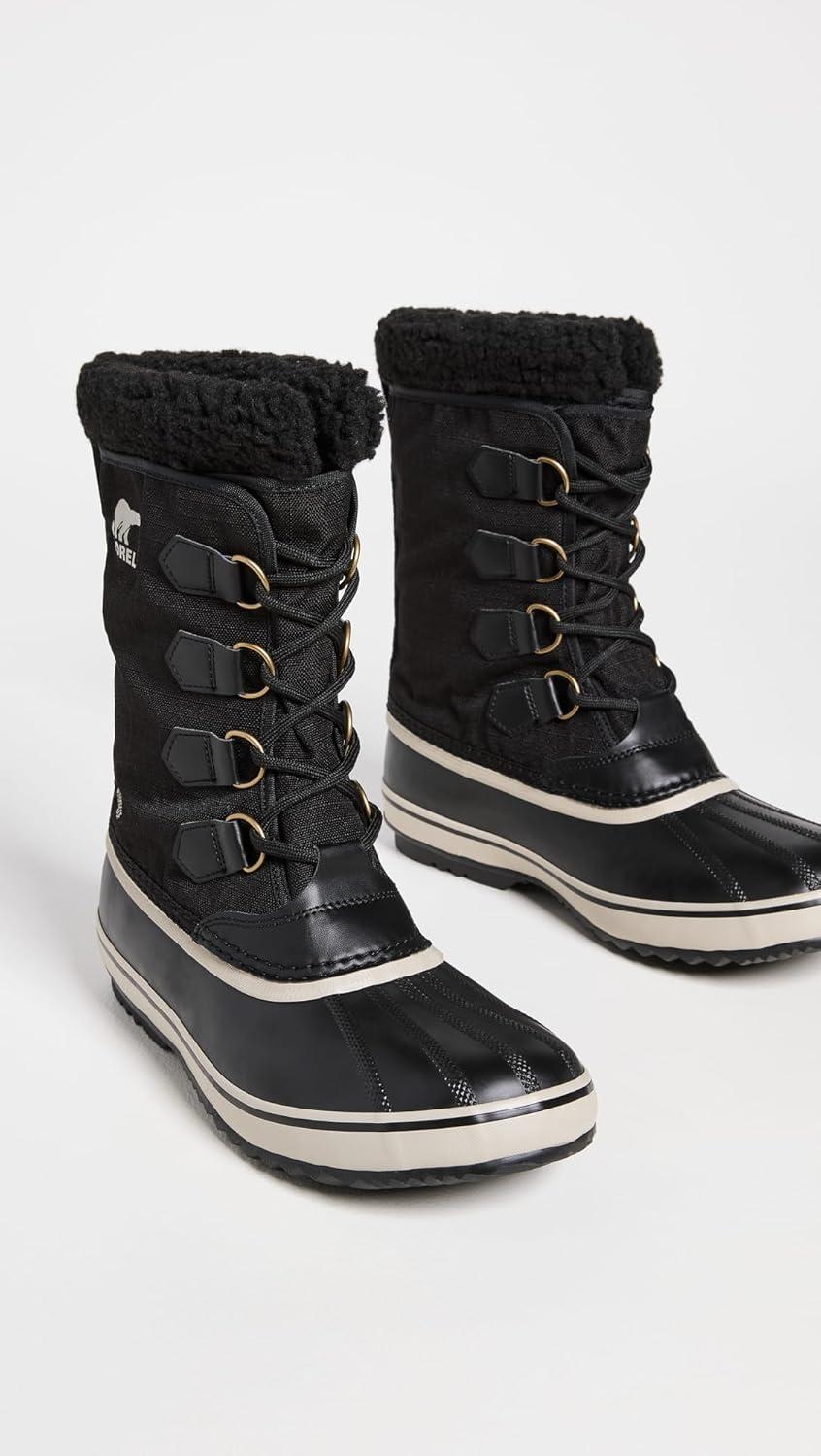 imageSOREL Mens 1964 Pac Nylon Snow Boot for WinterBlack Black Ancient Fossil