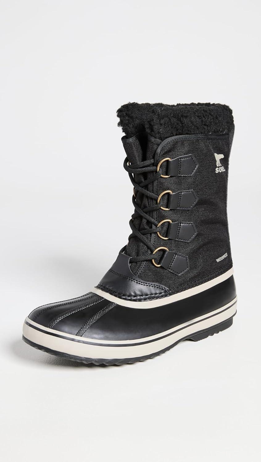 imageSOREL Mens 1964 Pac Nylon Snow Boot for WinterBlack Black Ancient Fossil