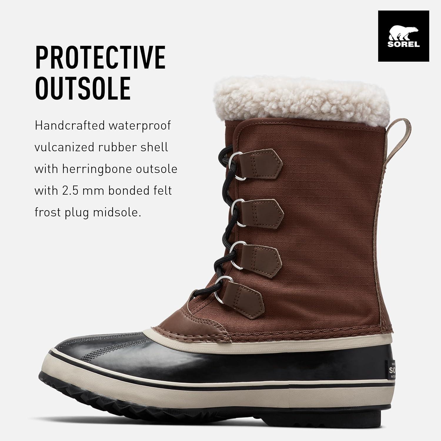 imageSOREL Mens 1964 Pac Nylon Snow Boot for WinterBrown Tobacco X Black