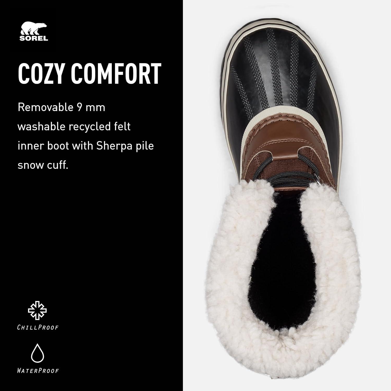 imageSOREL Mens 1964 Pac Nylon Snow Boot for WinterBrown Tobacco X Black