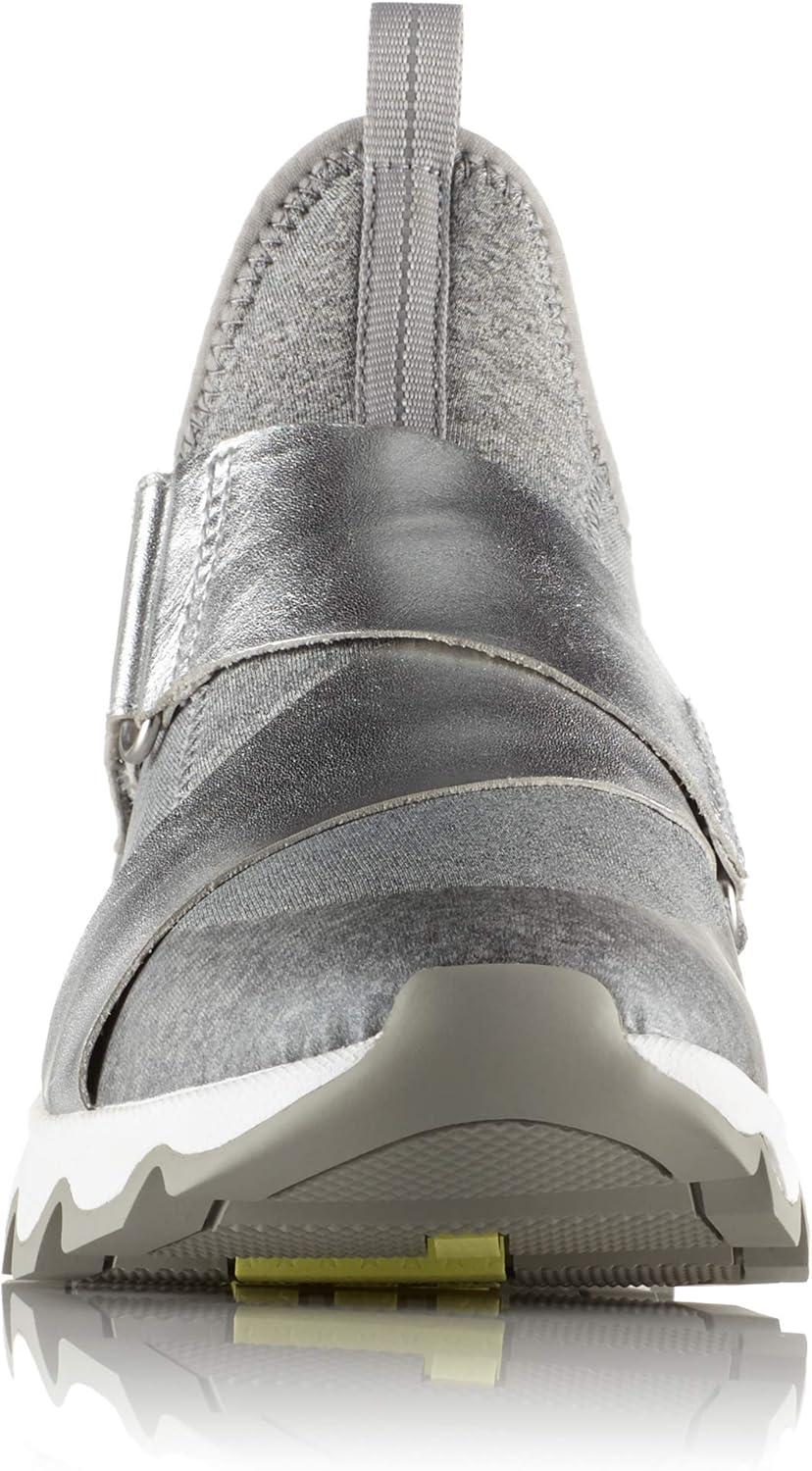 imageSOREL Womens Kinetic Sneak Knit Sneaker with Scalloped Sole and Stretch StrapsGrey Dove