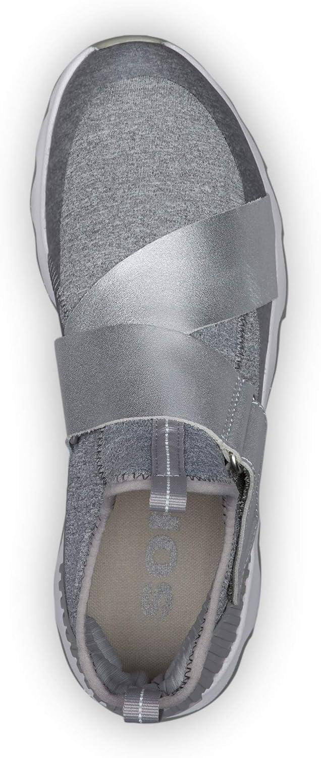 imageSOREL Womens Kinetic Sneak Knit Sneaker with Scalloped Sole and Stretch StrapsGrey Dove