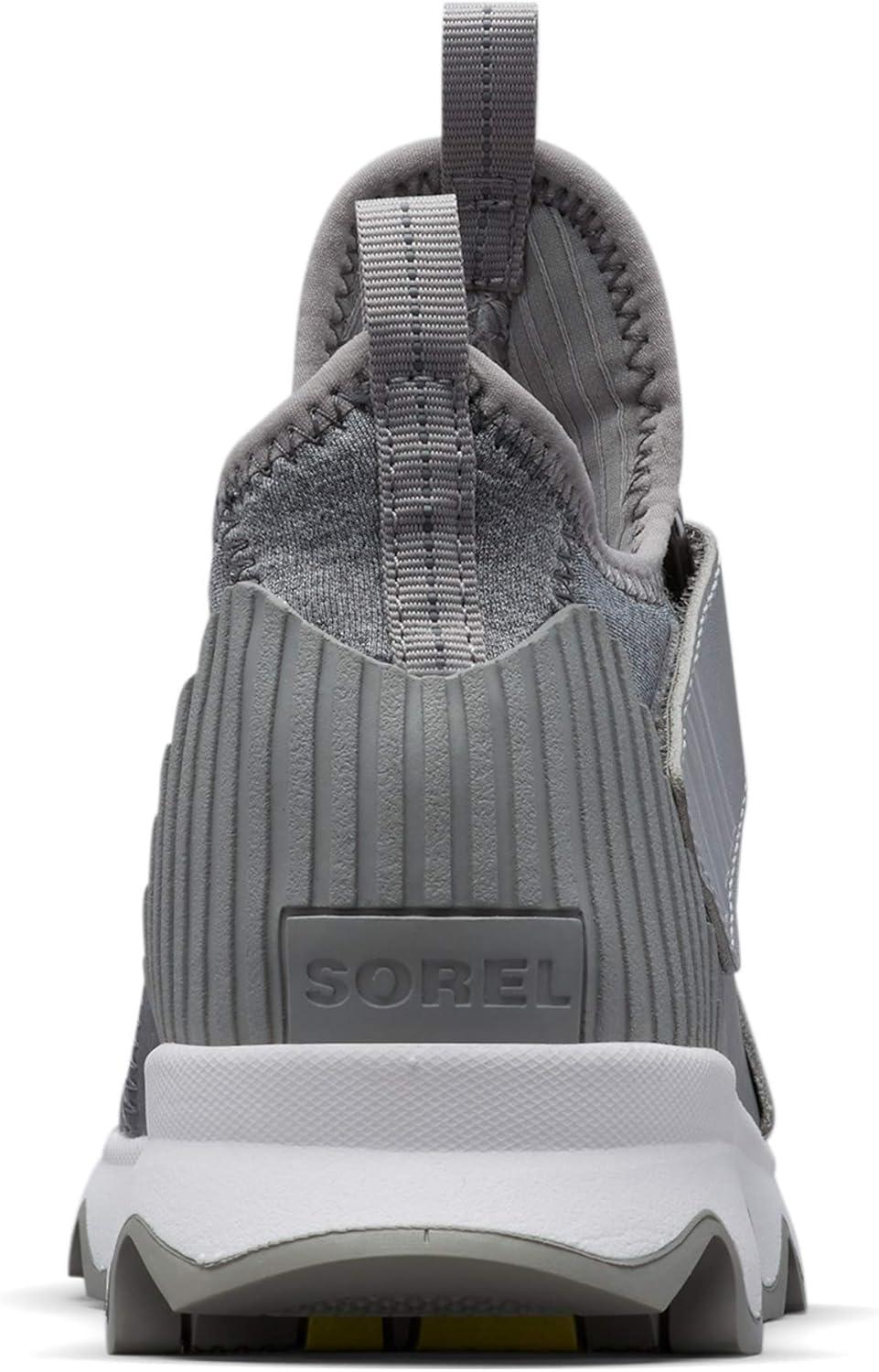 imageSOREL Womens Kinetic Sneak Knit Sneaker with Scalloped Sole and Stretch StrapsGrey Dove
