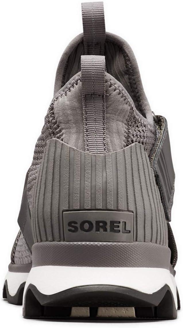 imageSOREL Womens Kinetic Sneak Knit Sneaker with Scalloped Sole and Stretch StrapsGrey Quarry