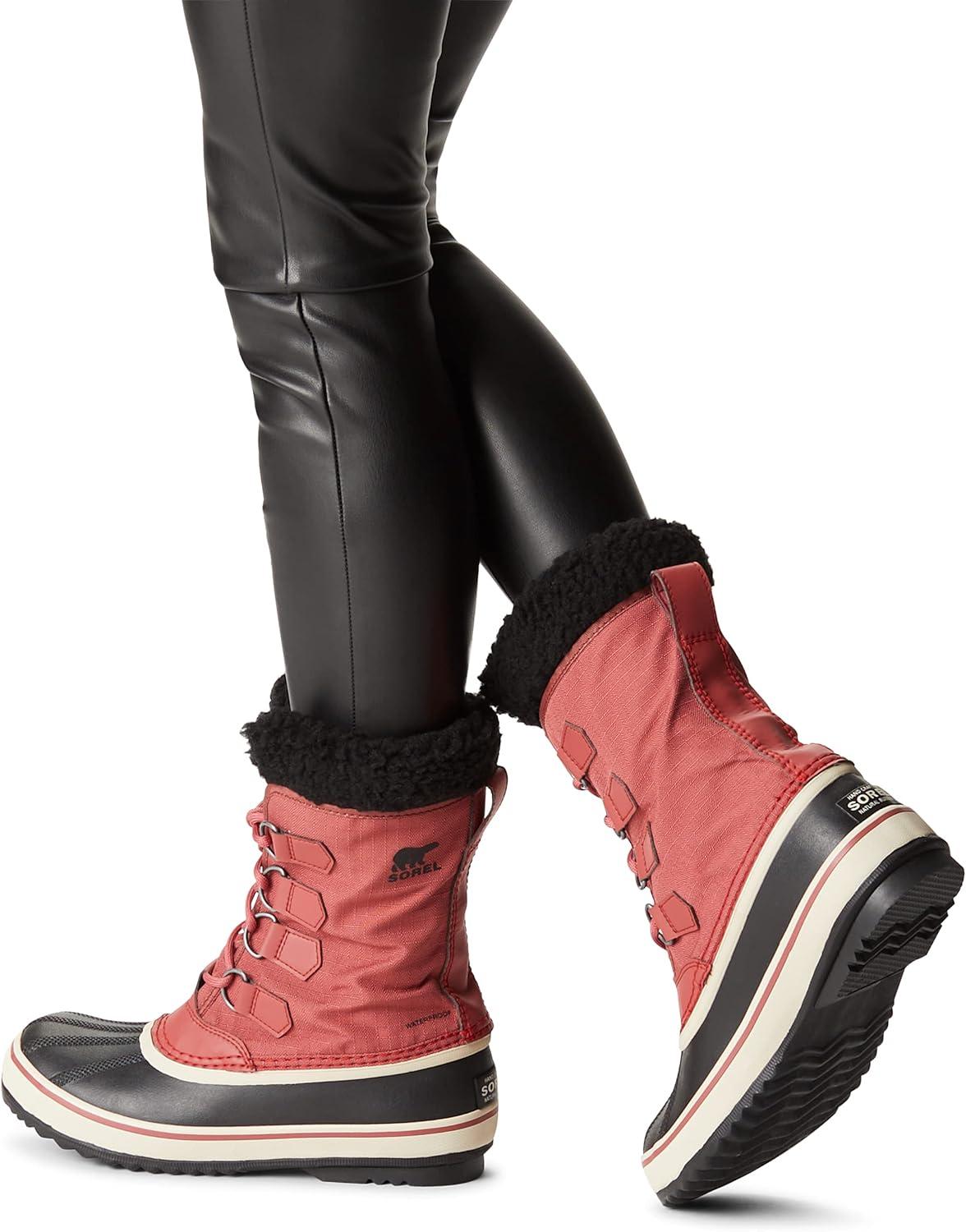 imageSOREL Womens Winter Carnival Waterproof Boot for WinterRed Rose Dust X Black
