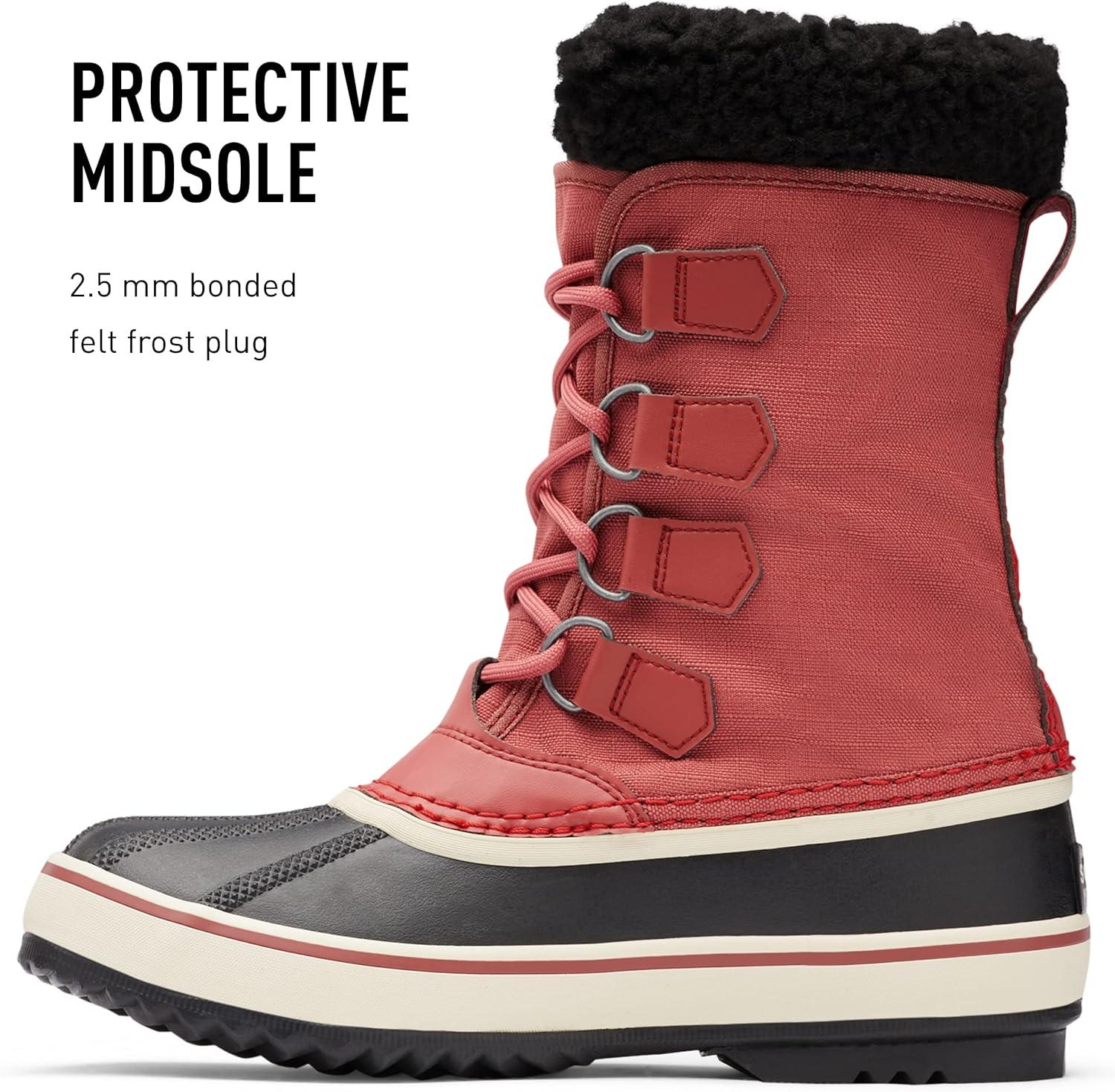 imageSOREL Womens Winter Carnival Waterproof Boot for WinterRed Rose Dust X Black