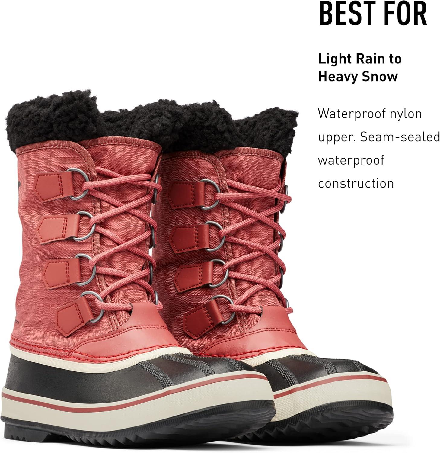 imageSOREL Womens Winter Carnival Waterproof Boot for WinterRed Rose Dust X Black