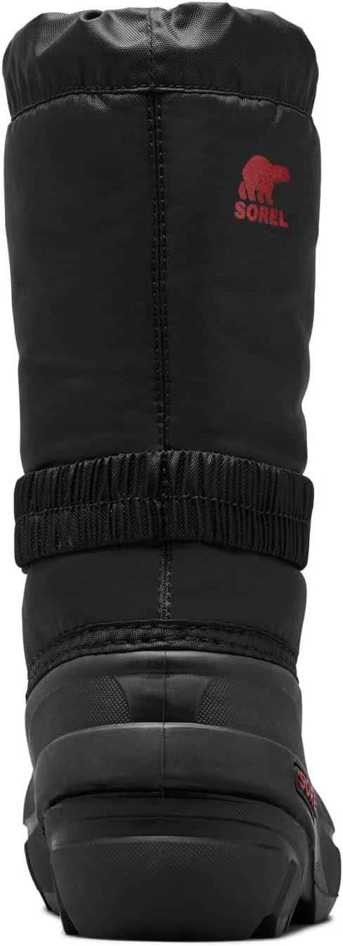 imageSOREL Youth Flurry Winter Snow Boots for KidsBlack Bright Red Youth Collection 2023