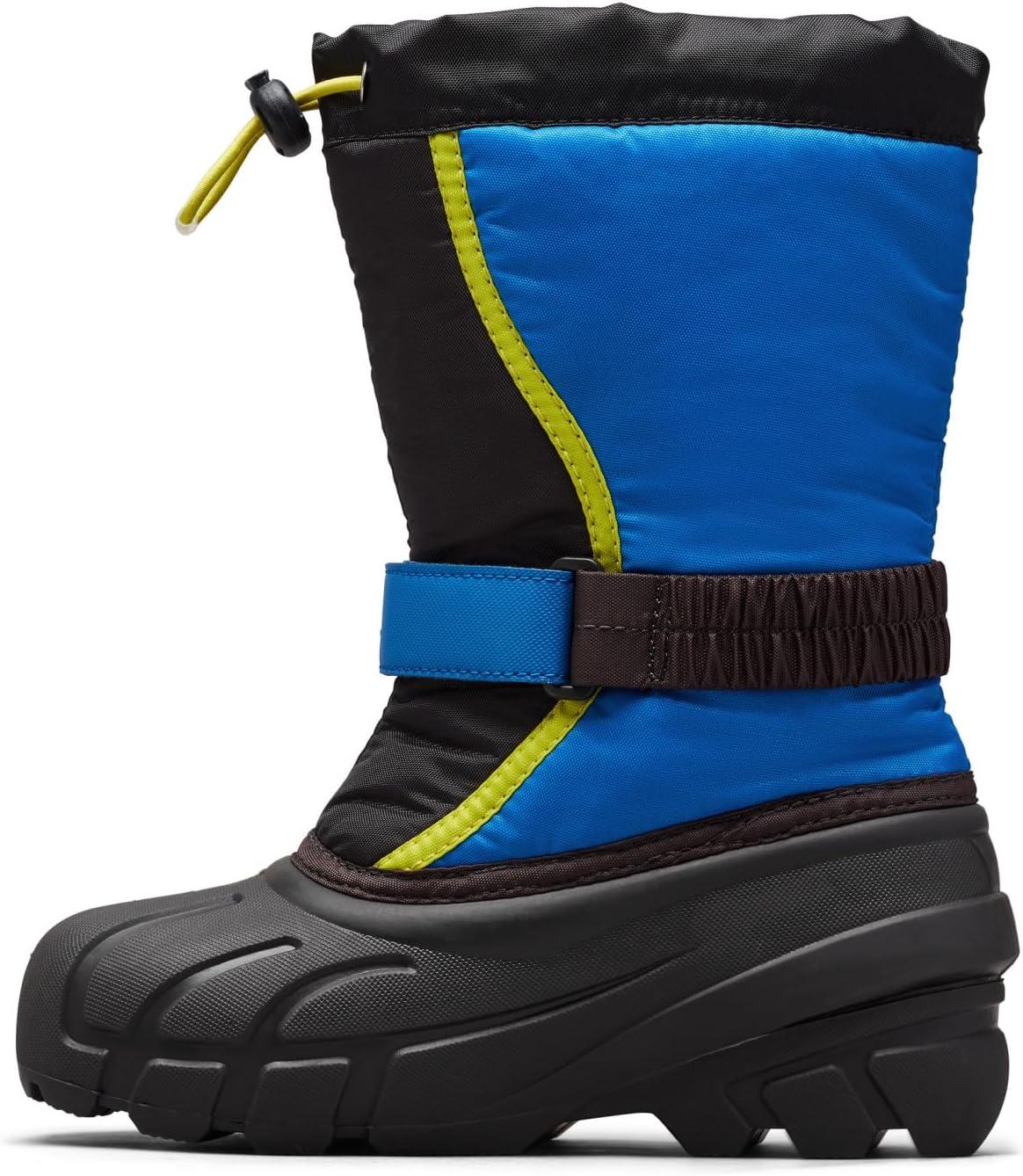 imageSOREL Youth Flurry Winter Snow Boots for KidsBlack Super Blue Youth Collection 2023
