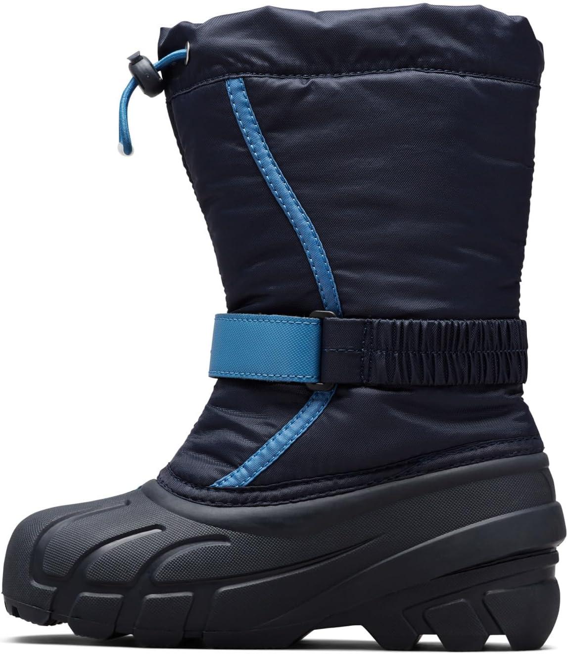 imageSOREL Youth Flurry Winter Snow Boots for KidsCollegiate Navy Atmosphere Youth Collection 2023