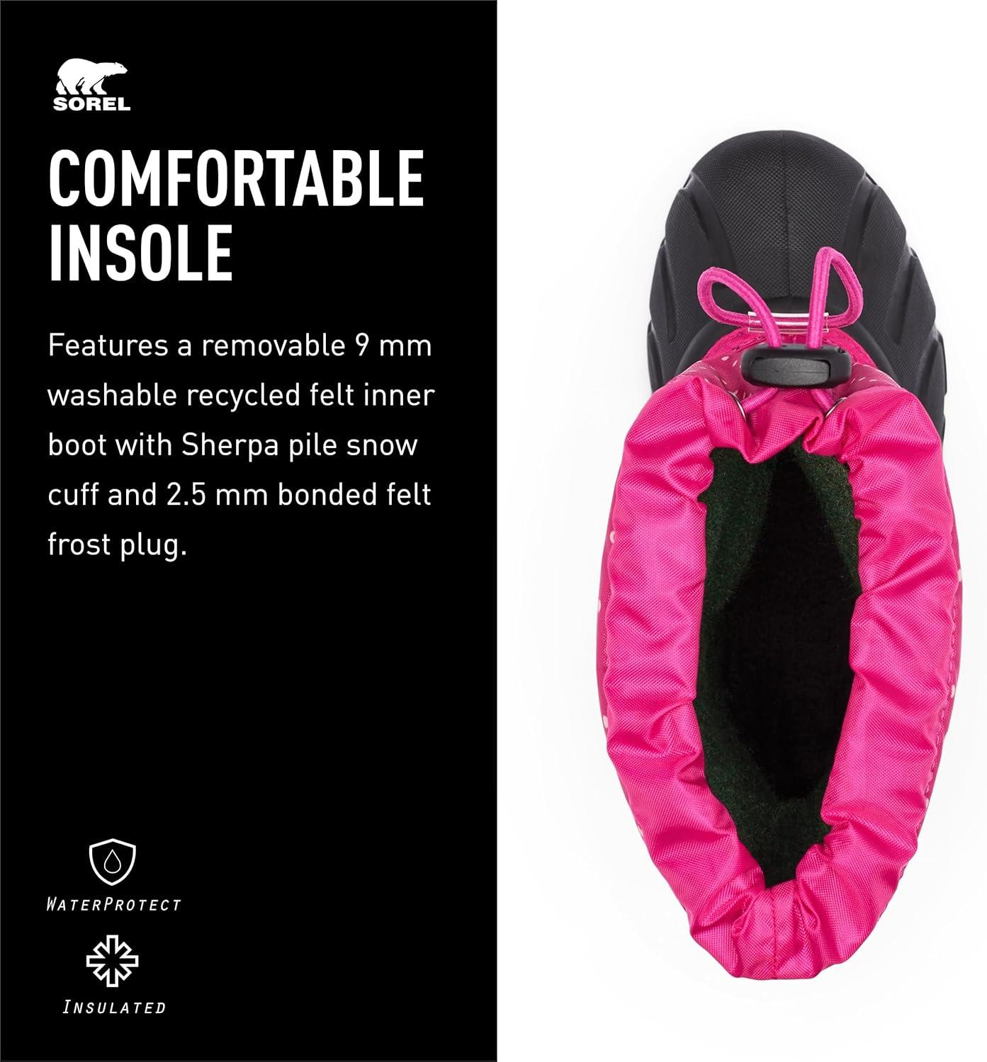 imageSOREL Childrens Flurry BootFuchsia FizzBlack