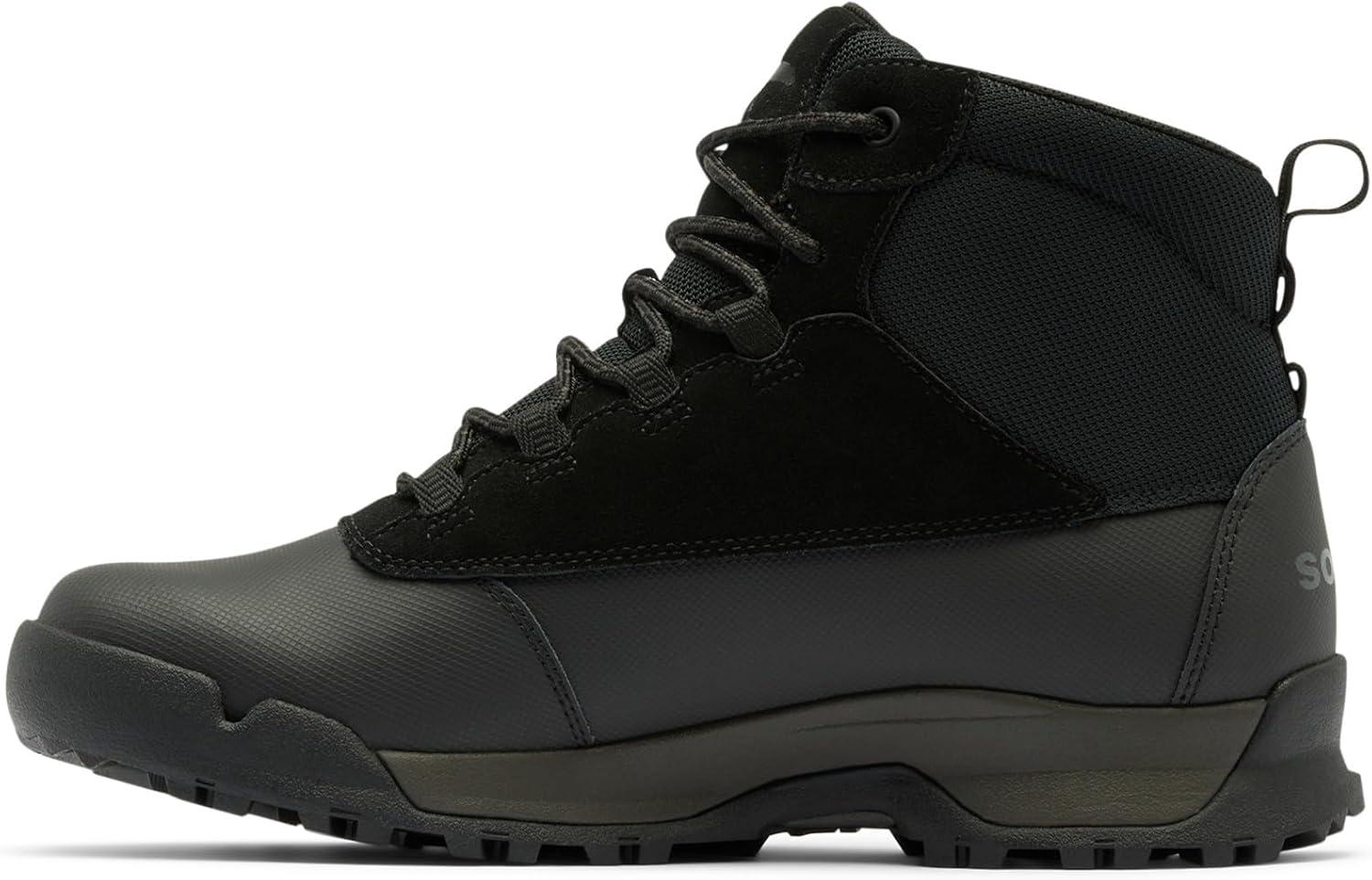 imageSOREL Mens Buxton Lite Lace Plus Waterproof Boot Black Black 105