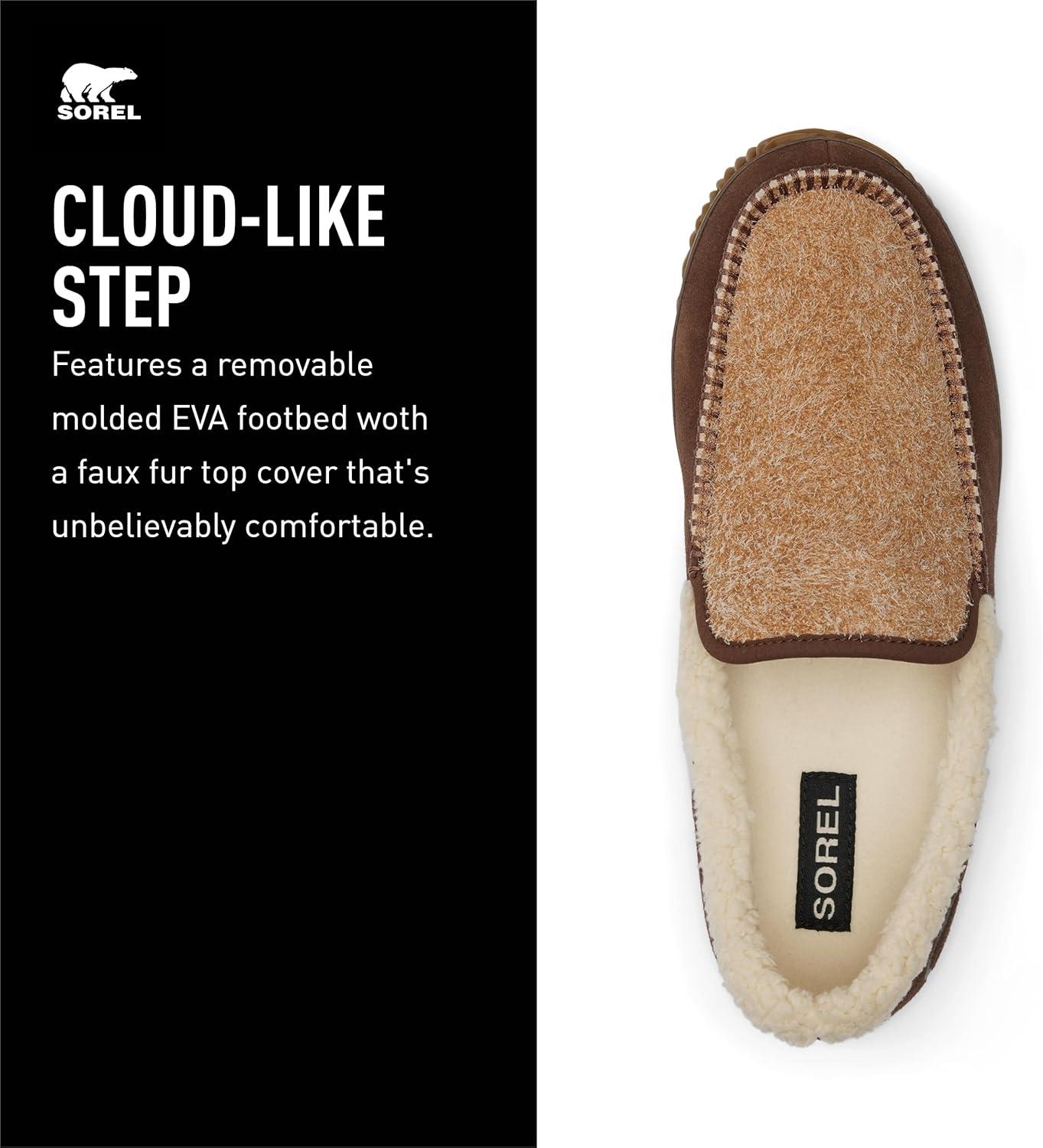 imageSOREL Mens Dude Moc SlipperElkNatural