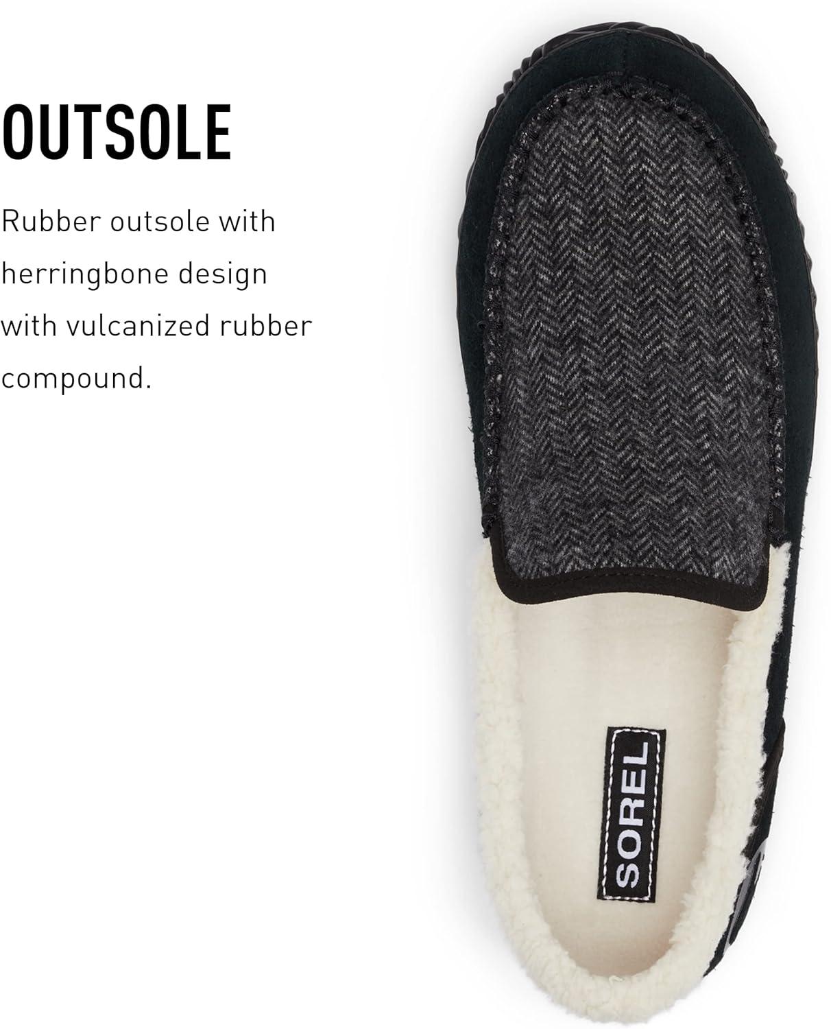 imageSOREL Mens Dude Moc SlipperGrill Black