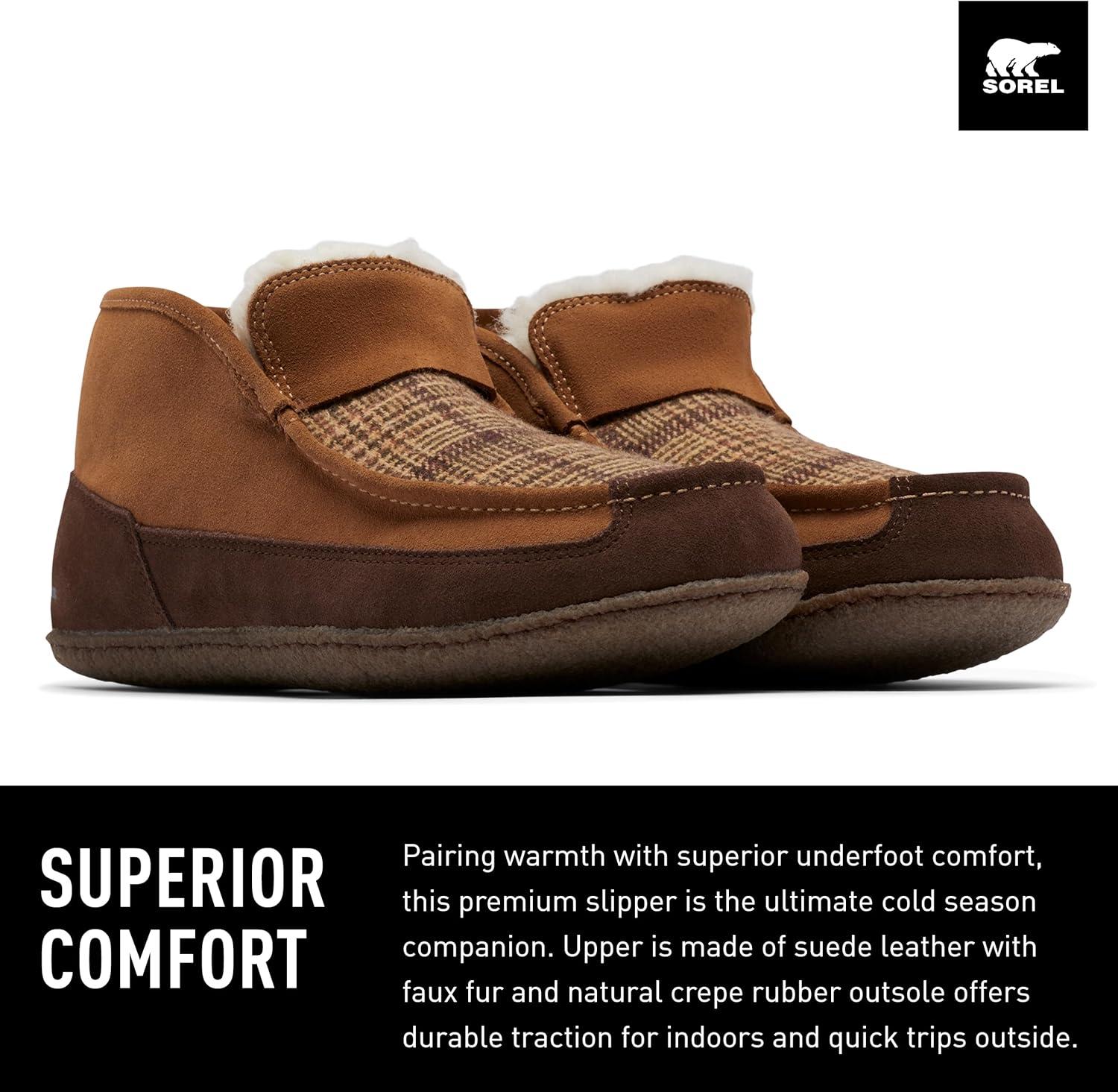 imageSOREL Mens Manawan ll Moc SlipperElkTobacco Plaid