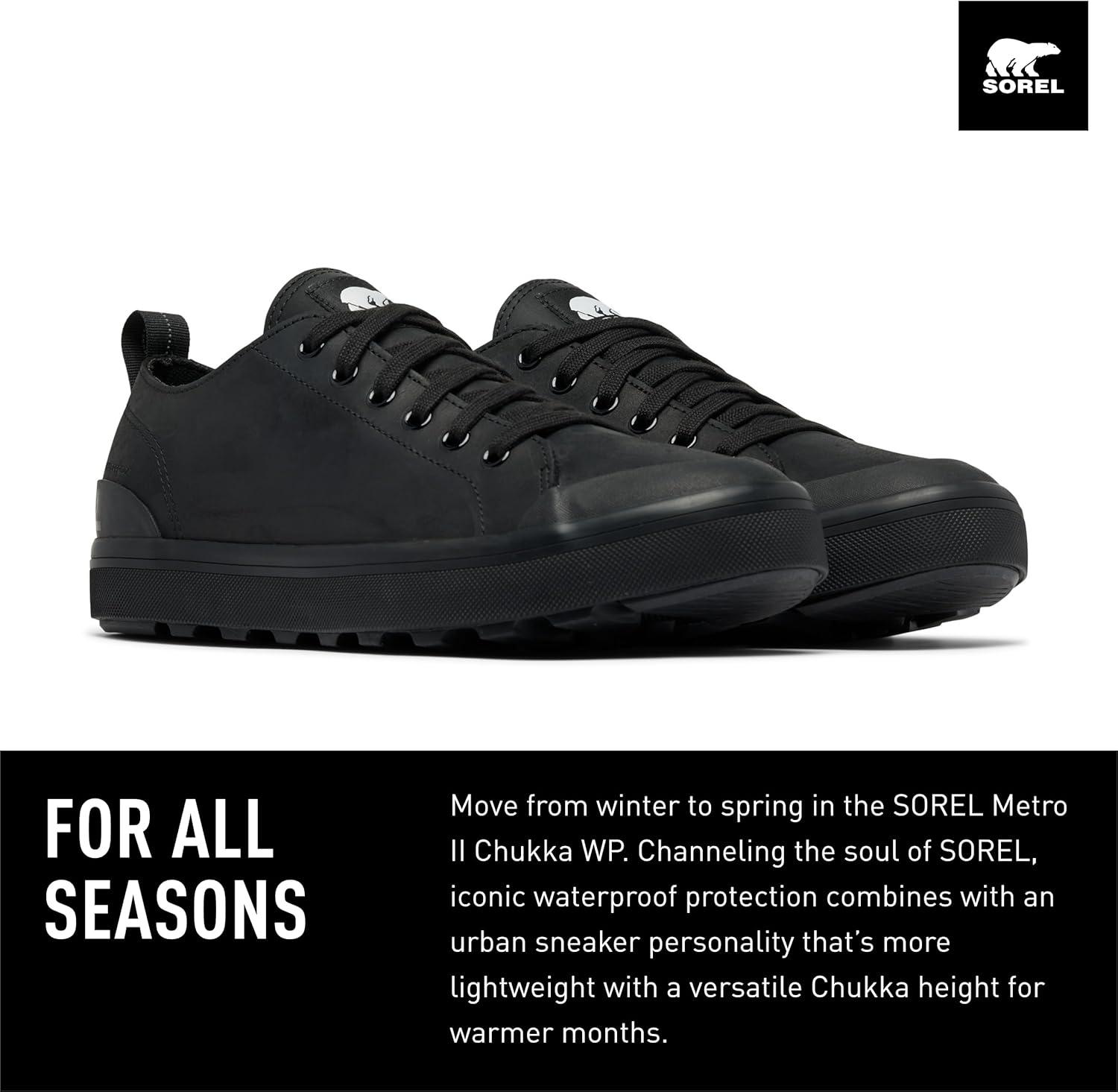 imageSOREL Mens Metro ll Low Waterproof SneakerBlack