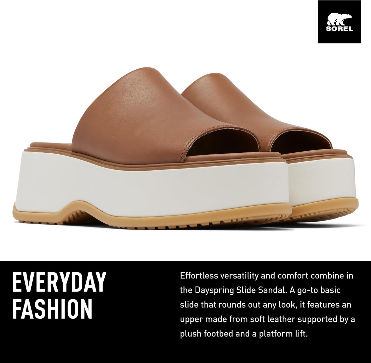 imageSOREL Womens Dayspring Slide SandalsVelvet Tan Chalk