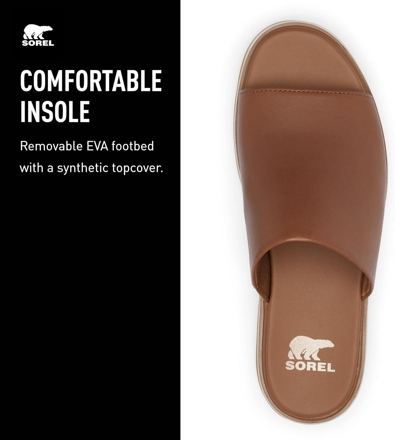 imageSOREL Womens Dayspring Slide SandalsVelvet Tan Chalk