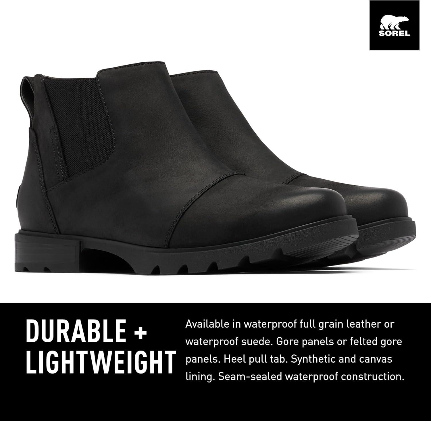 imageSOREL Womens Emelie lll Chelsea Waterproof BootBlack Black