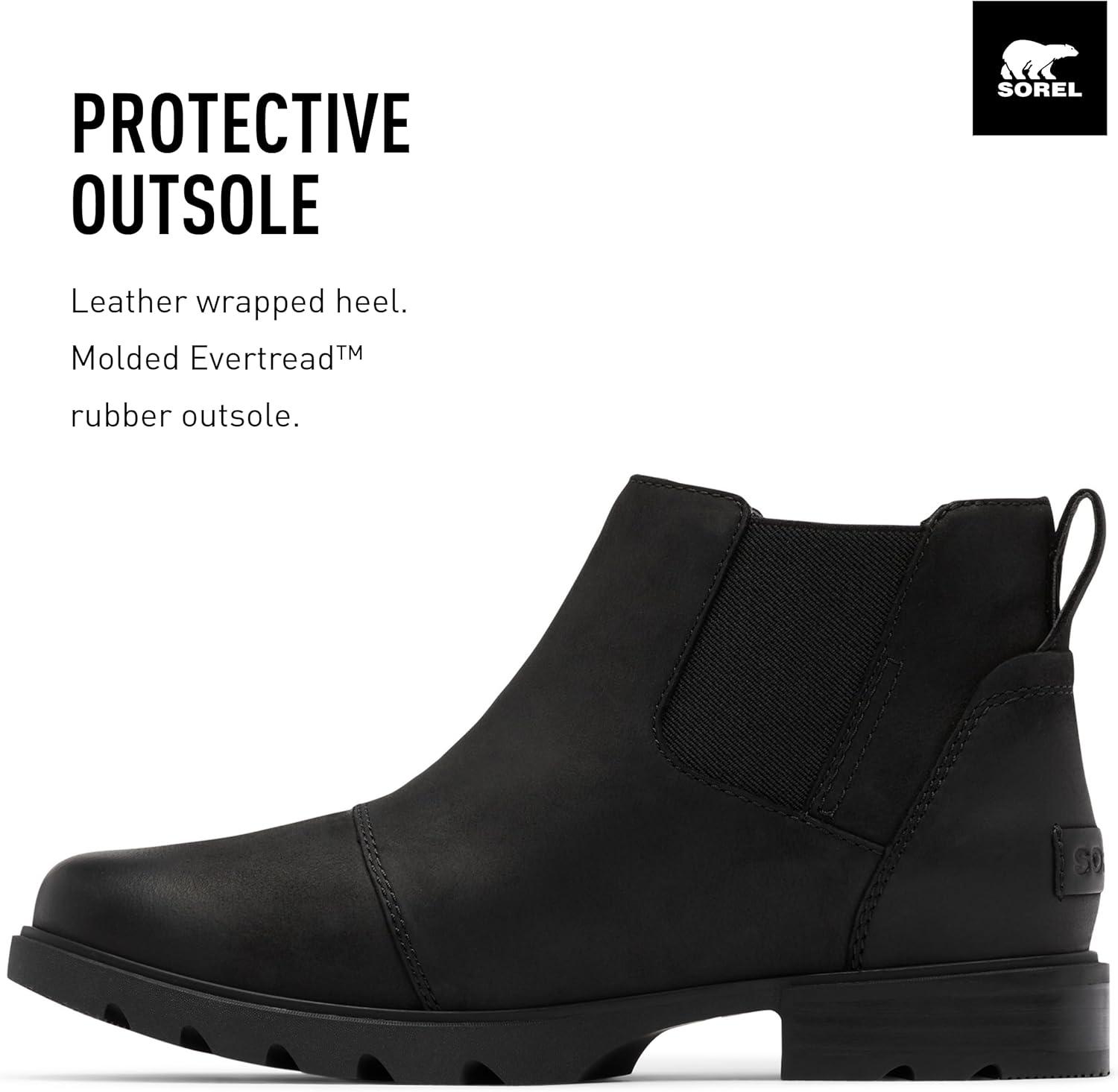 imageSOREL Womens Emelie lll Chelsea Waterproof BootBlack Black