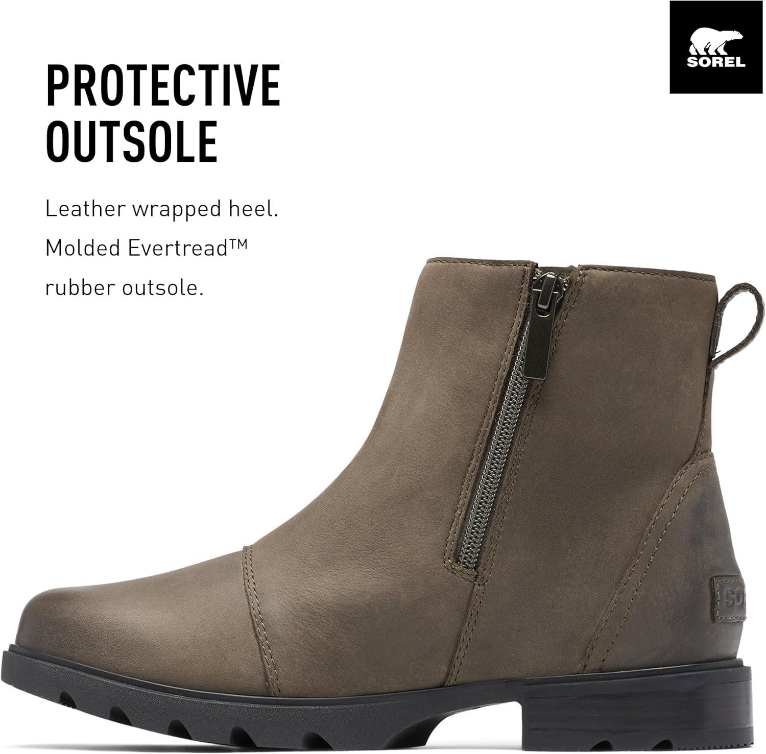 imageSOREL Womens Emelie lll Zip Waterproof BootMajor Black