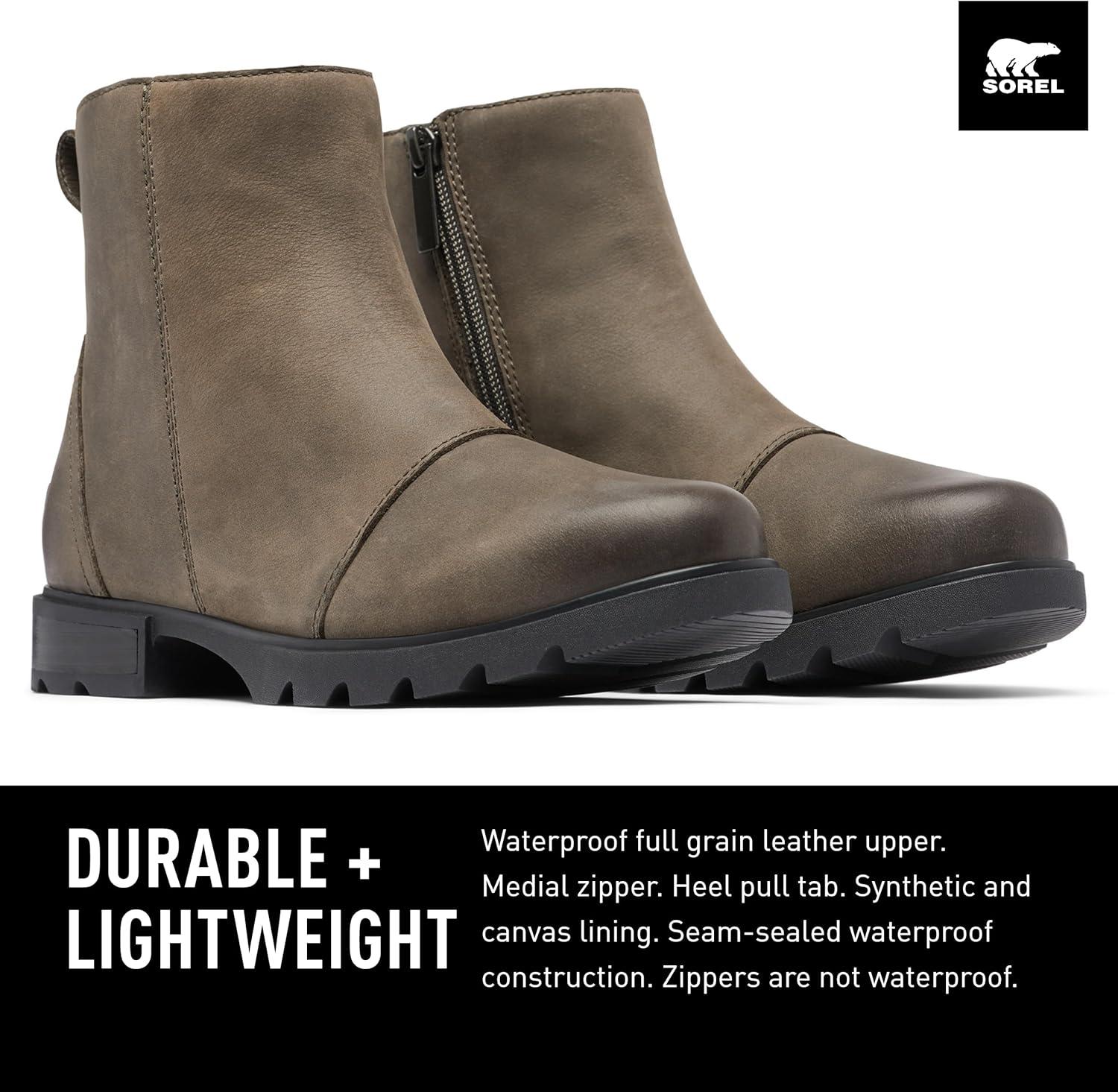 imageSOREL Womens Emelie lll Zip Waterproof BootMajor Black