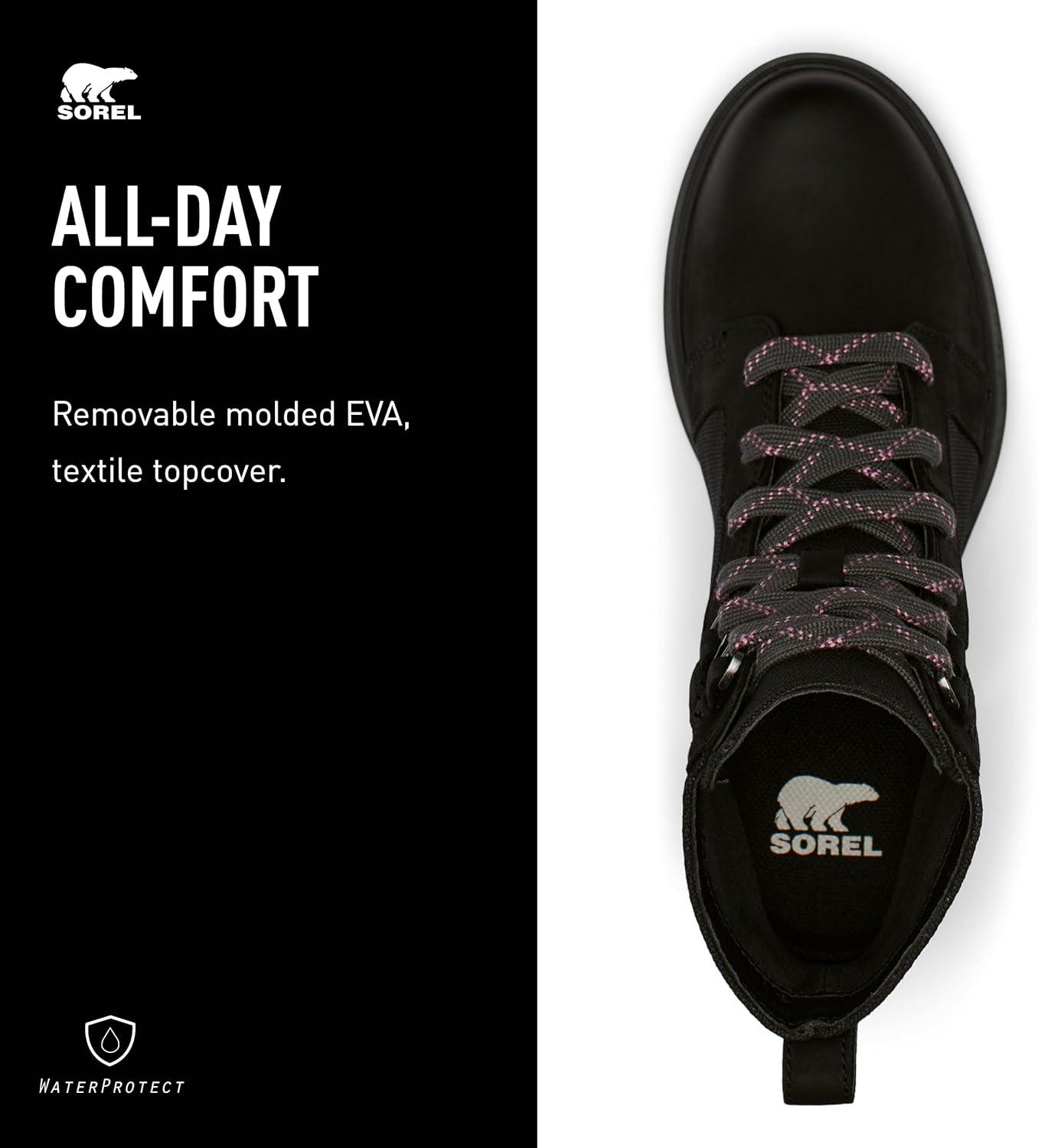 imageSOREL Womens Evie II NW Lace BootsBlack Sea Salt