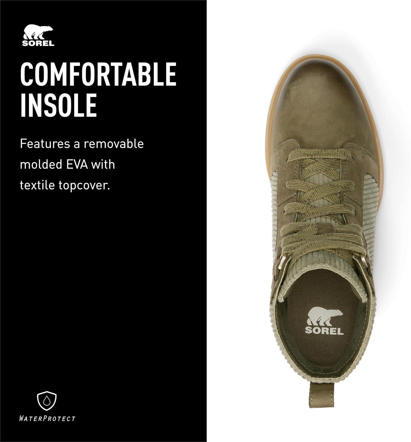 imageSOREL Womens Evie II NW Lace BootsStone Green Gum 17