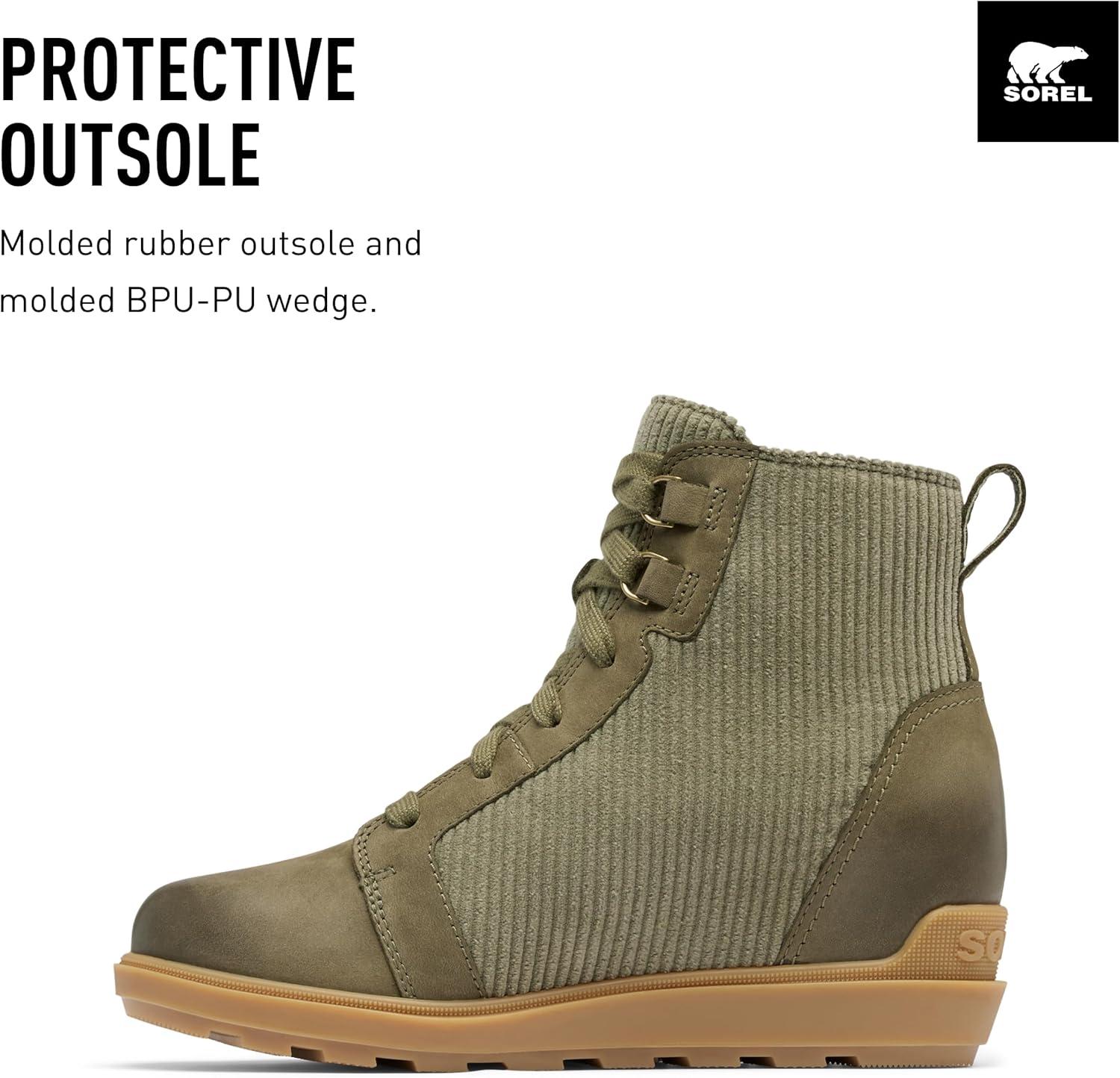 imageSOREL Womens Evie II NW Lace BootsStone Green Gum 17