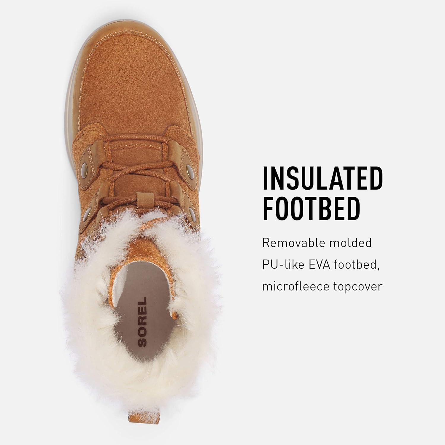 imageSOREL Womens Explorer lll Joan Waterproof BootCamel Brown Ancient Fossil