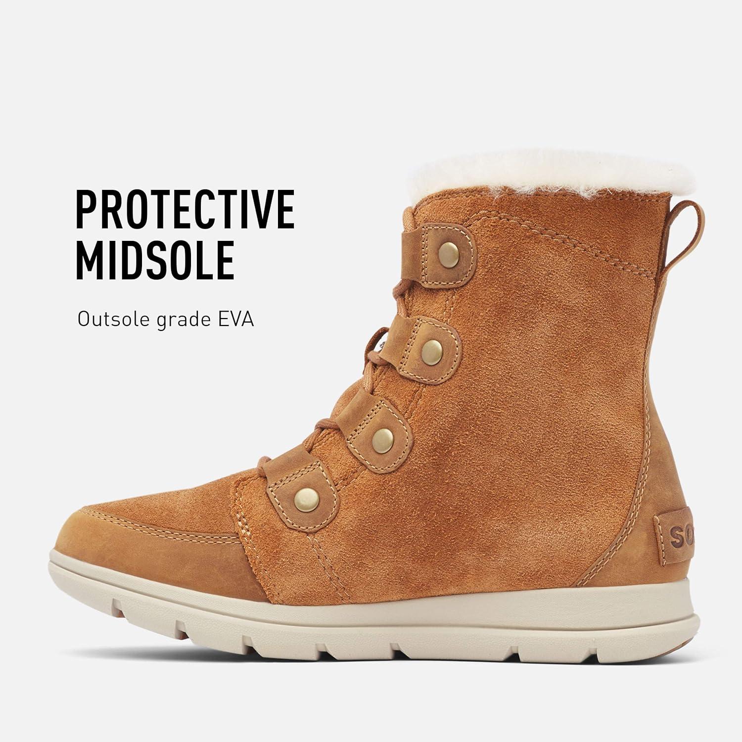 imageSOREL Womens Explorer lll Joan Waterproof BootCamel Brown Ancient Fossil