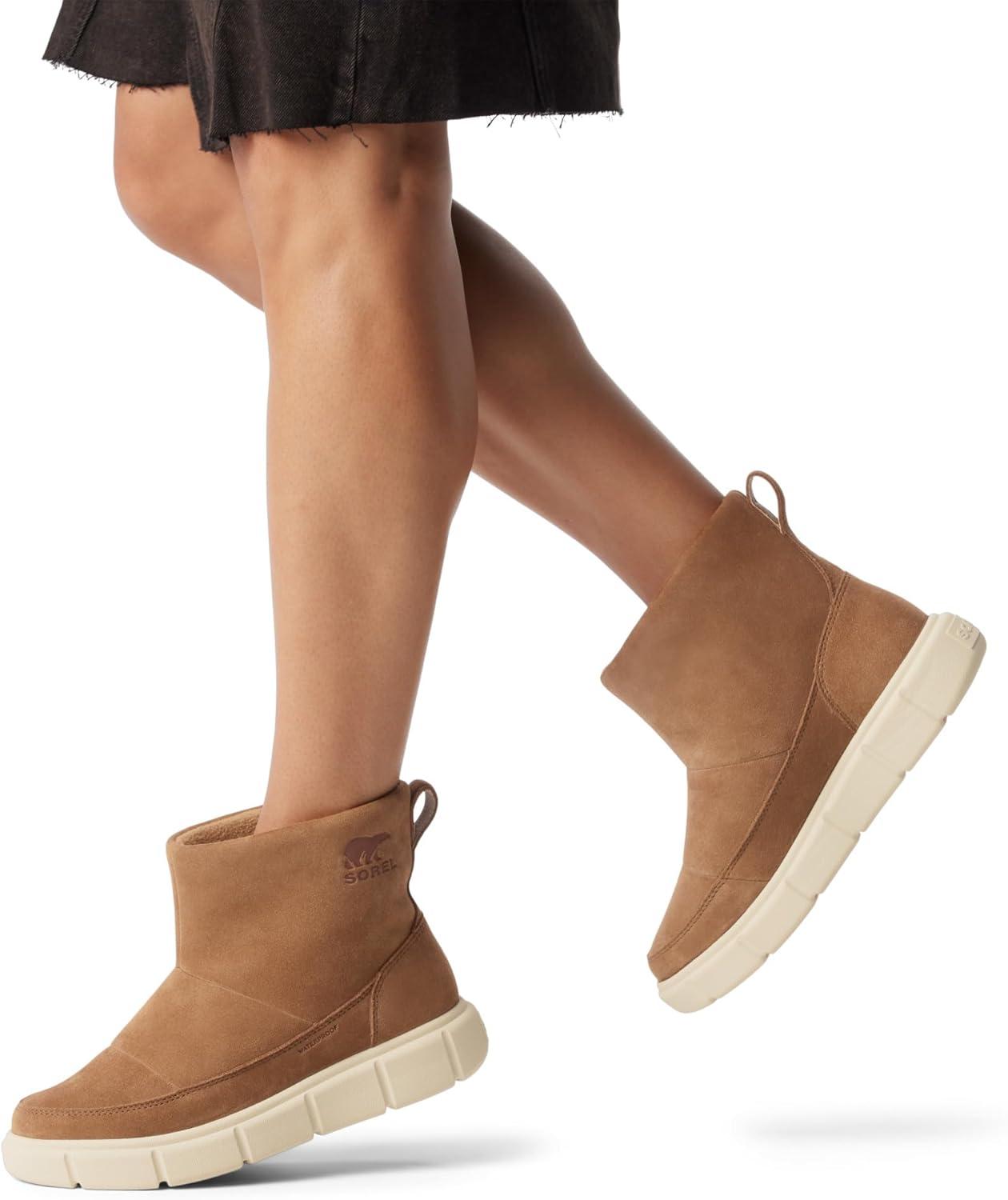 imageSOREL Womens Explorer lll SlipOn Waterproof BootVelvet TanChalk