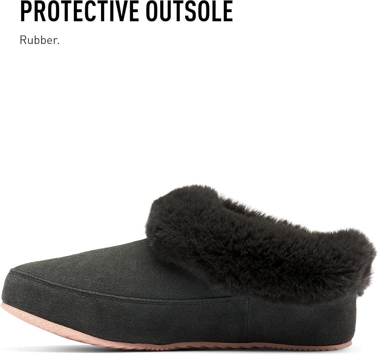 imageSOREL Womens Go Coffee Run SlipperDark Moss Peach Blossom