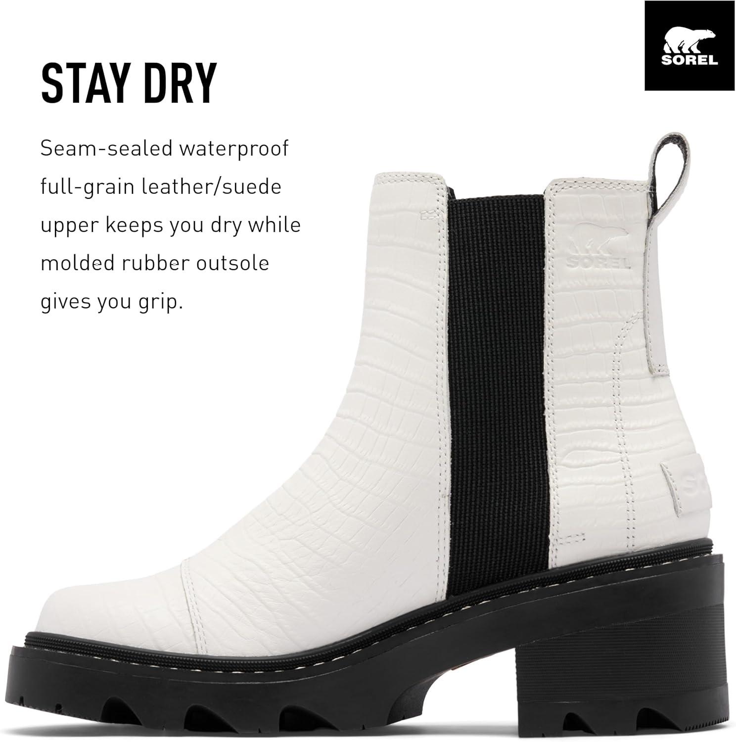 imageSOREL Womens Joan Now Chelsea BootSea Salt Black