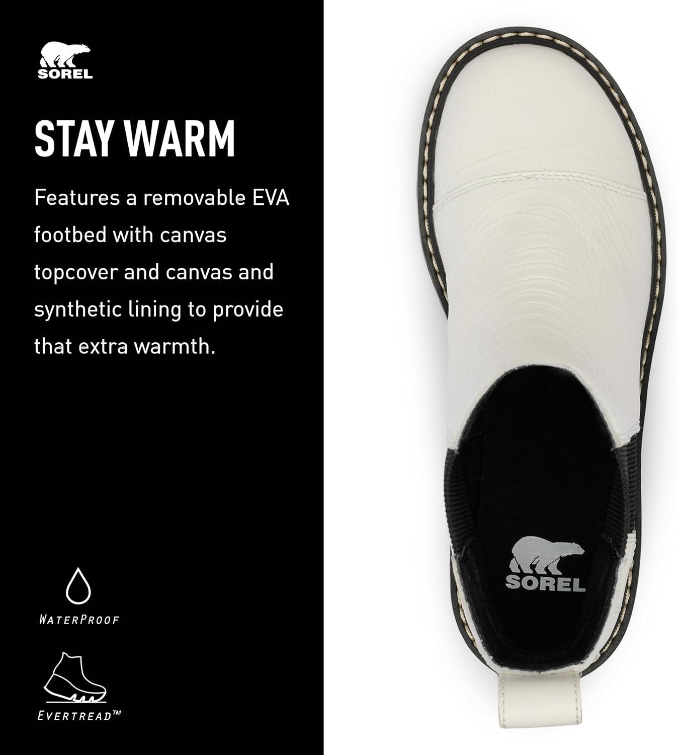 imageSOREL Womens Joan Now Chelsea BootSea Salt Black