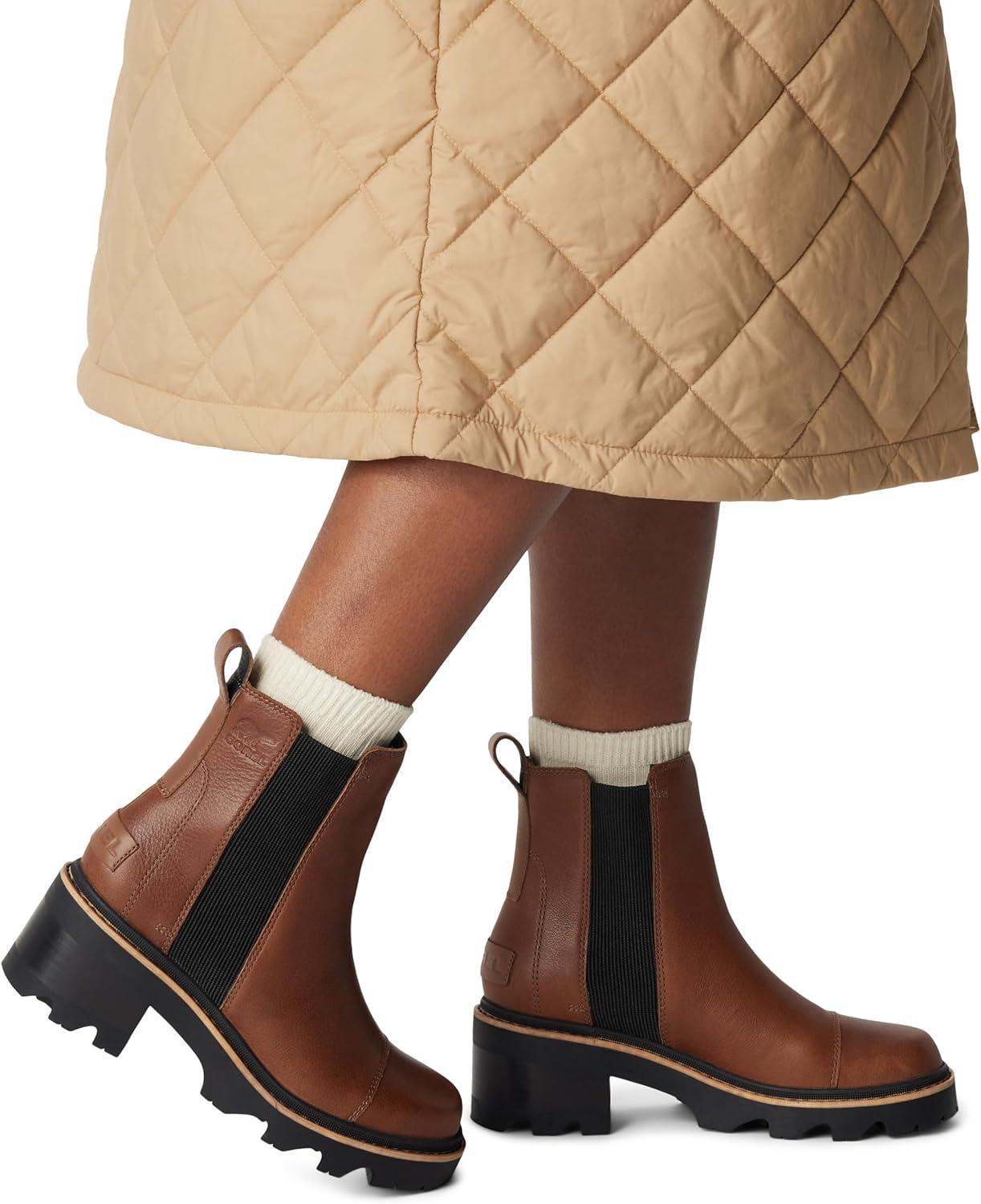 imageSOREL Womens Joan Now Chelsea BootVelvet Tan Black