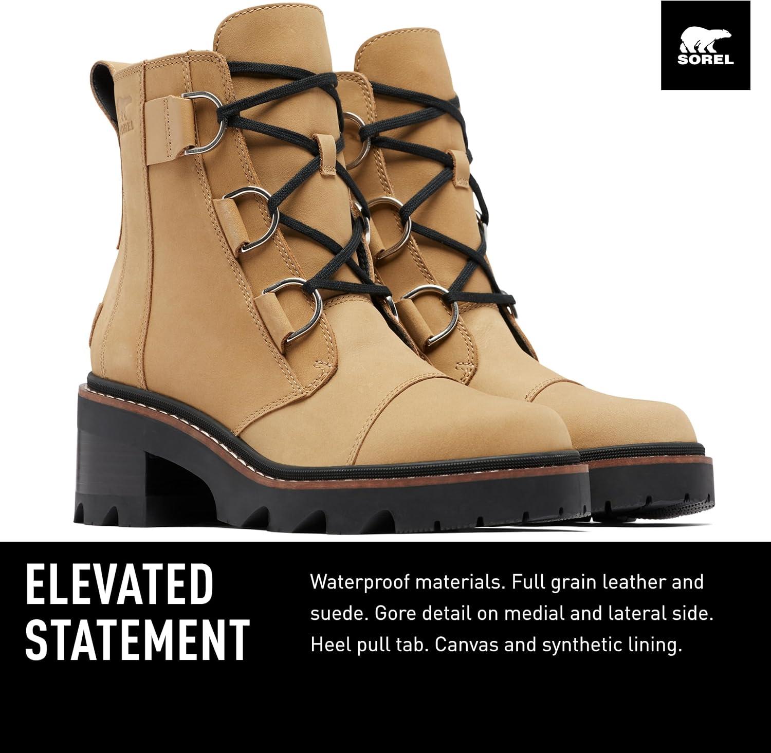 imageSOREL Womens Joan Now Lace BootCaribou Buff Black