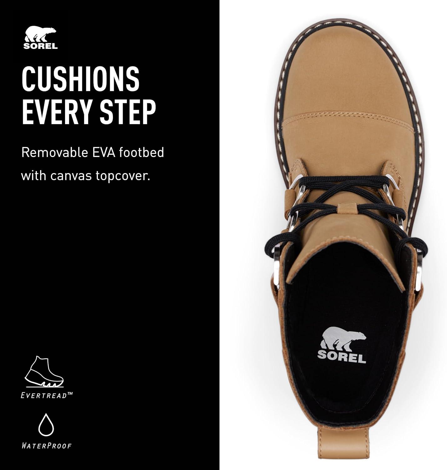 imageSOREL Womens Joan Now Lace BootCaribou Buff Black