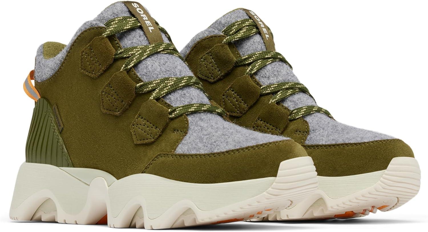 imageSOREL Womens Kinetic Impact Caribou Plus Waterproof BootUtility GreenLight Aloe