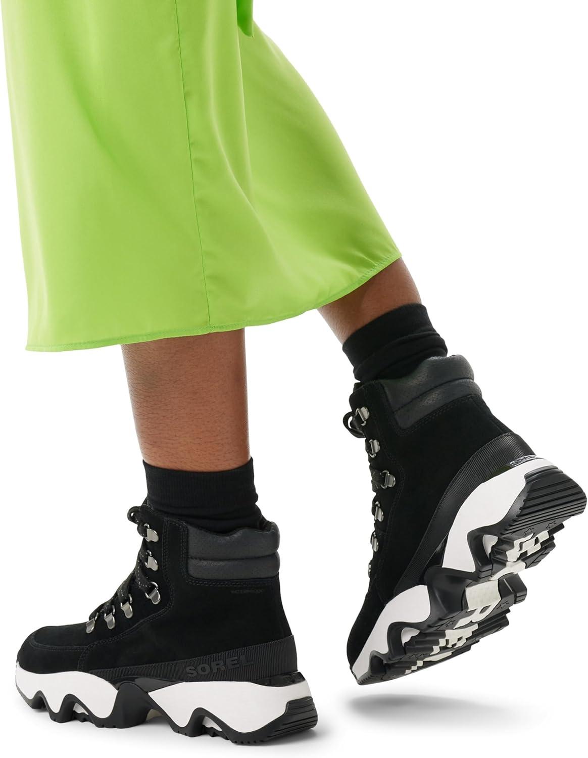 imageSOREL Womens Kinetic Impact Conquest Plus Waterproof BootBlack Sea Salt