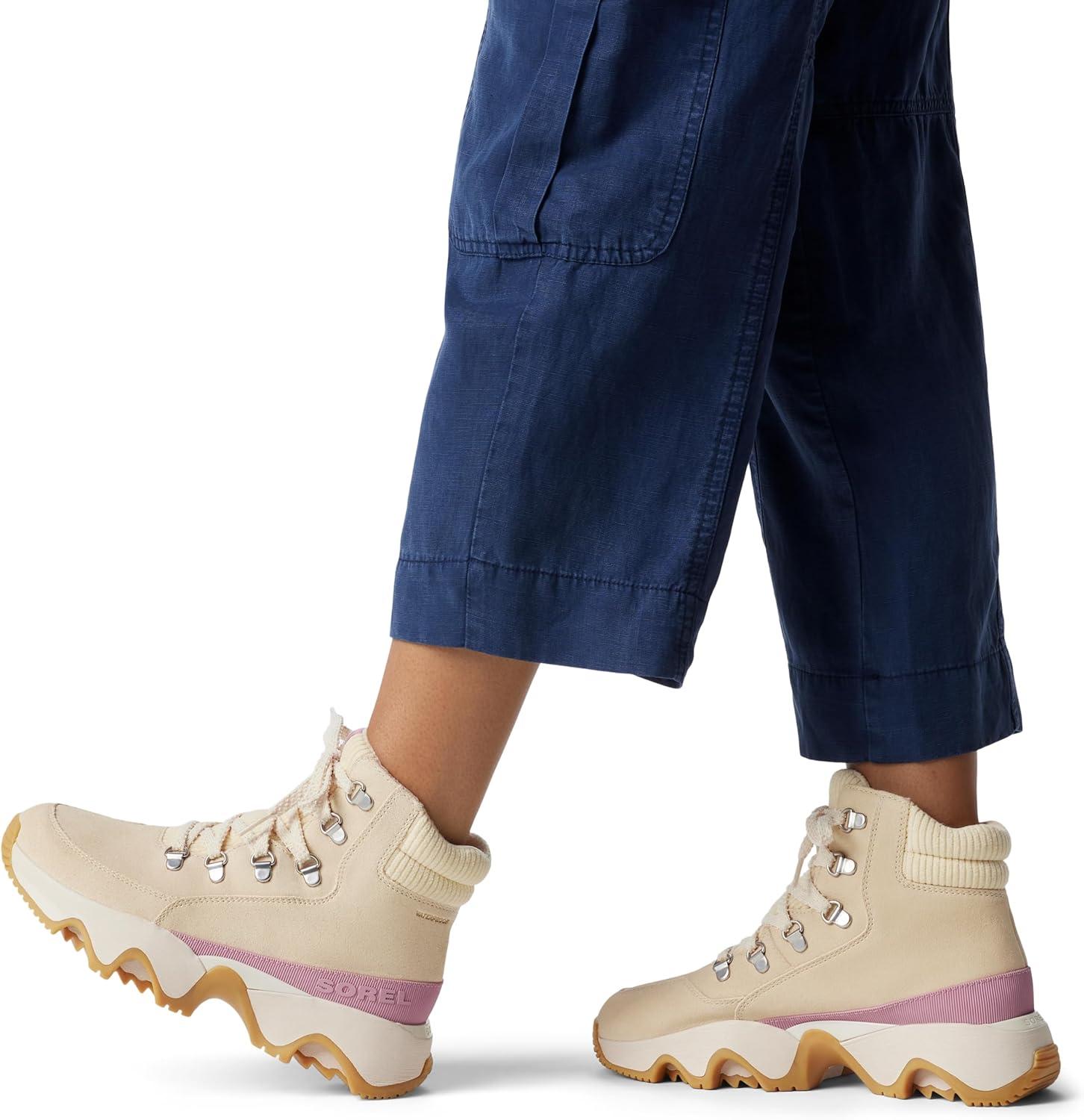 imageSOREL Womens Kinetic Impact Conquest Plus Waterproof BootHoney WhiteDazed Mauve