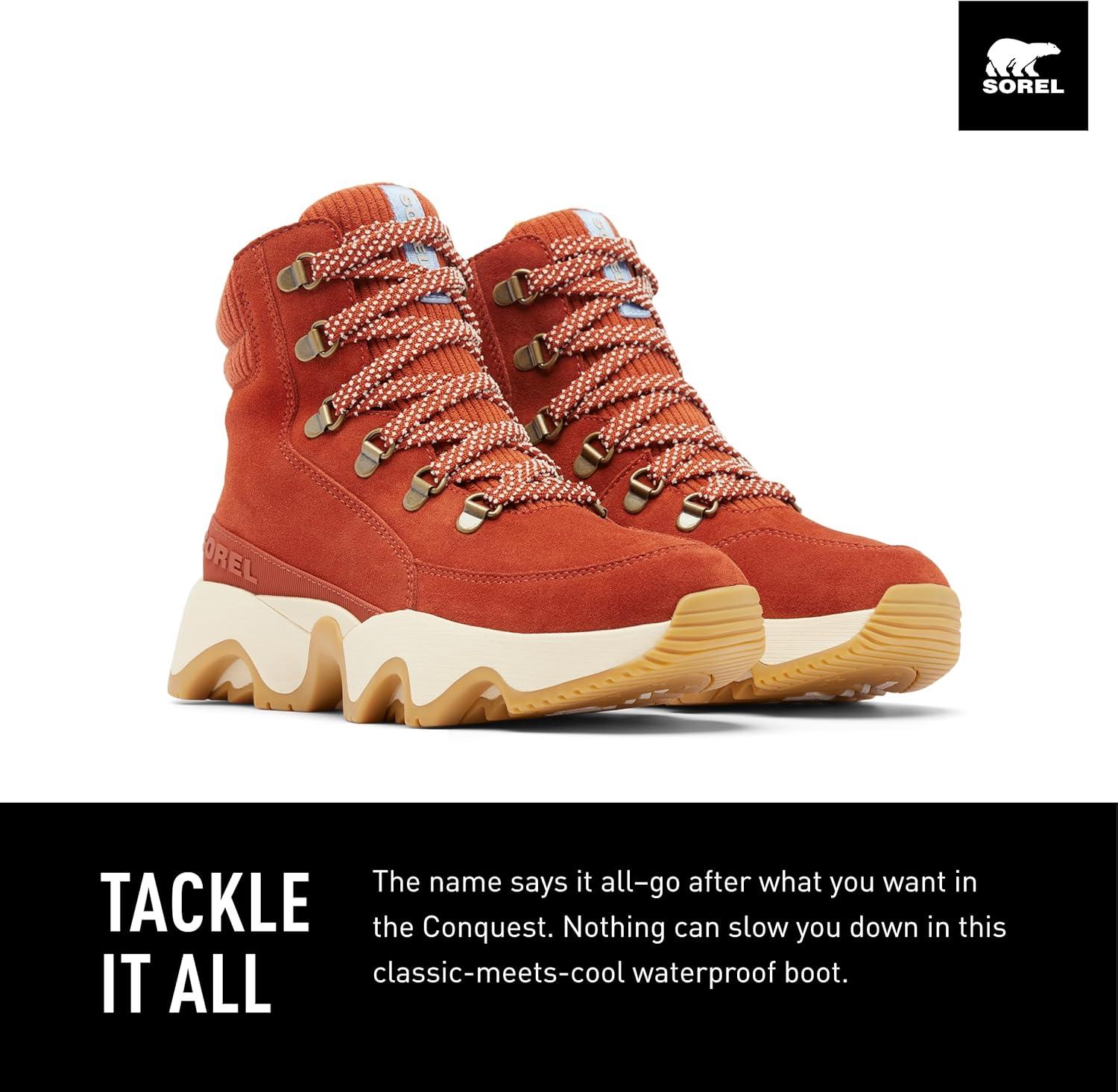 imageSOREL Womens Kinetic Impact Conquest Plus Waterproof BootSanguineJet