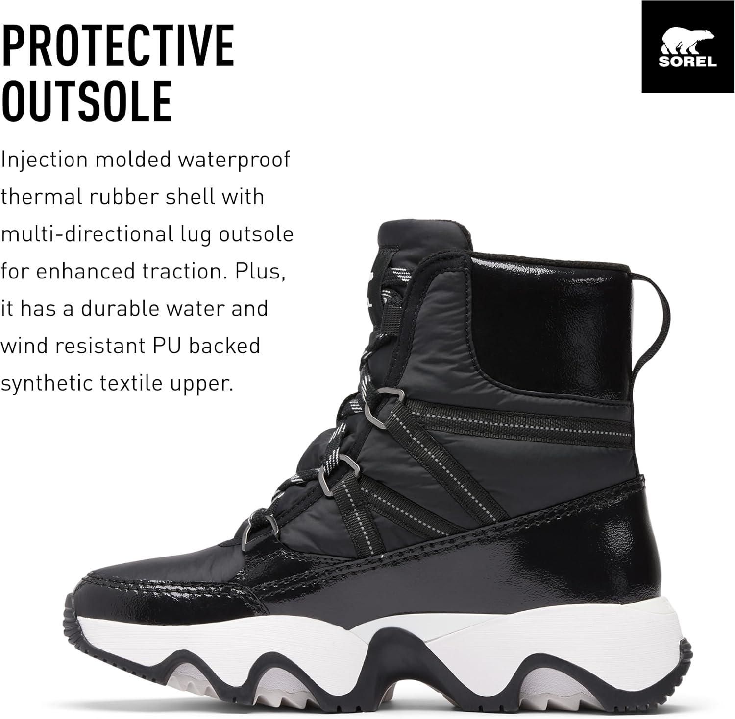 imageSOREL Womens Kinetic Impact Sport Waterproof BootBlackSea Salt