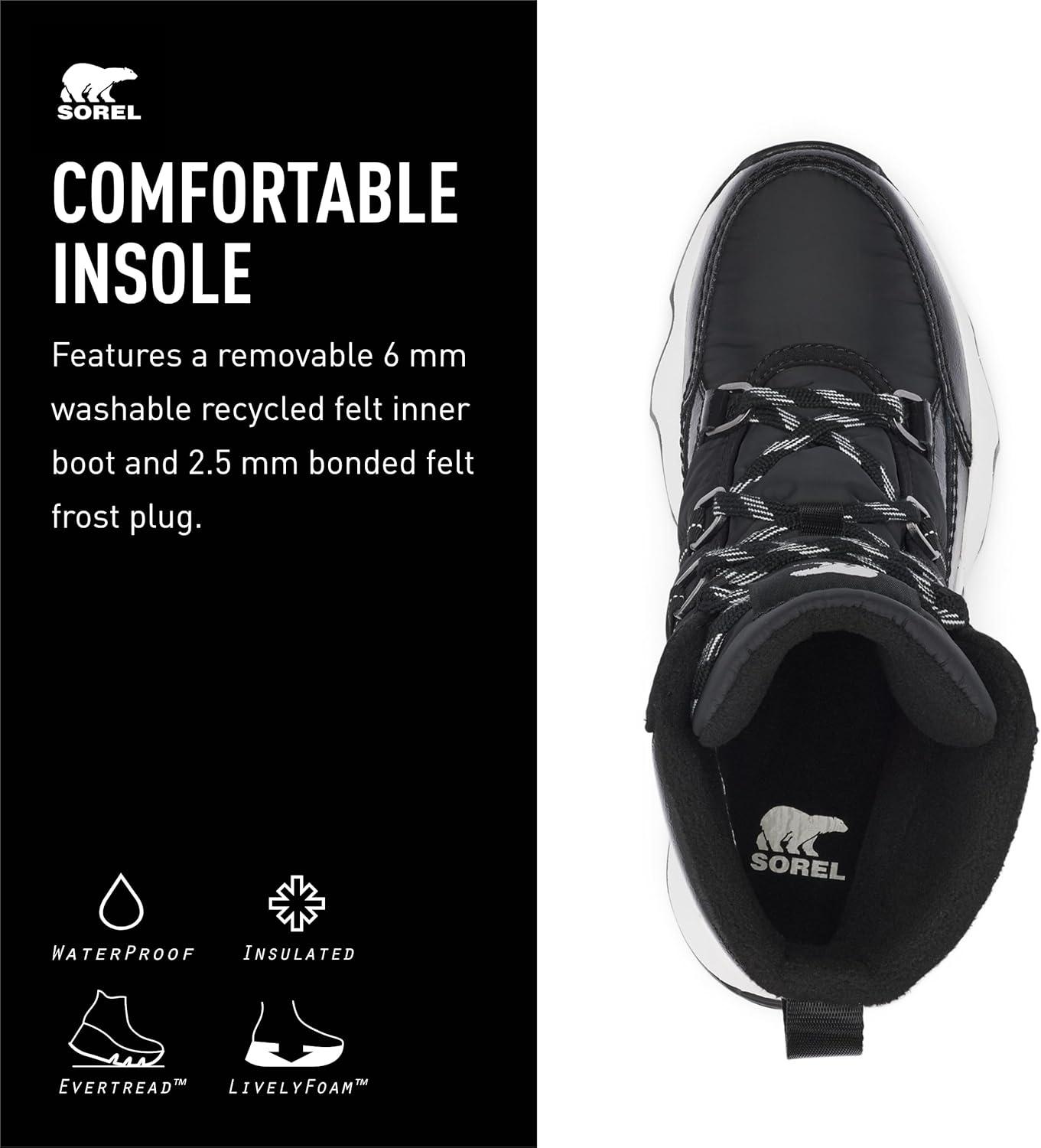 imageSOREL Womens Kinetic Impact Sport Waterproof BootBlackSea Salt
