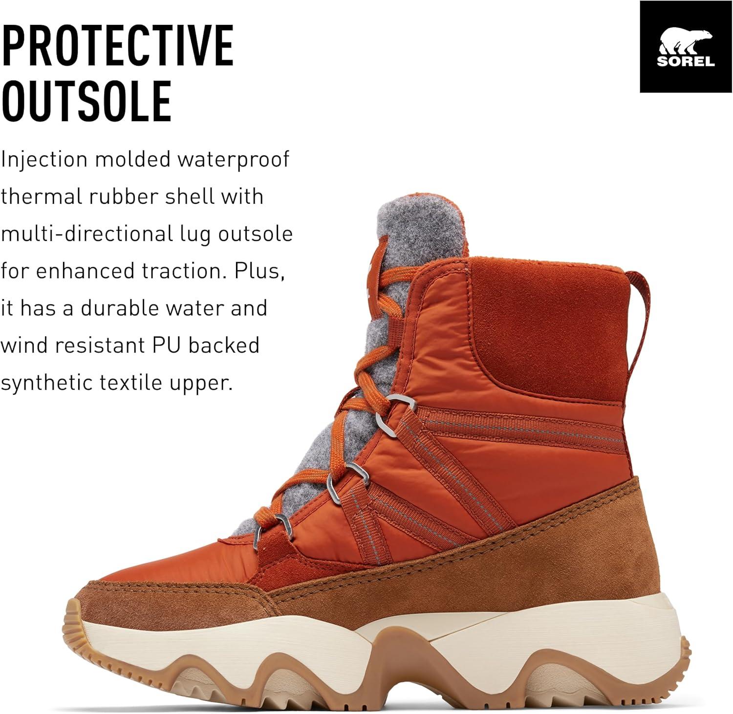 imageSOREL Womens Kinetic Impact Sport Waterproof BootSanguineVelvet Tan