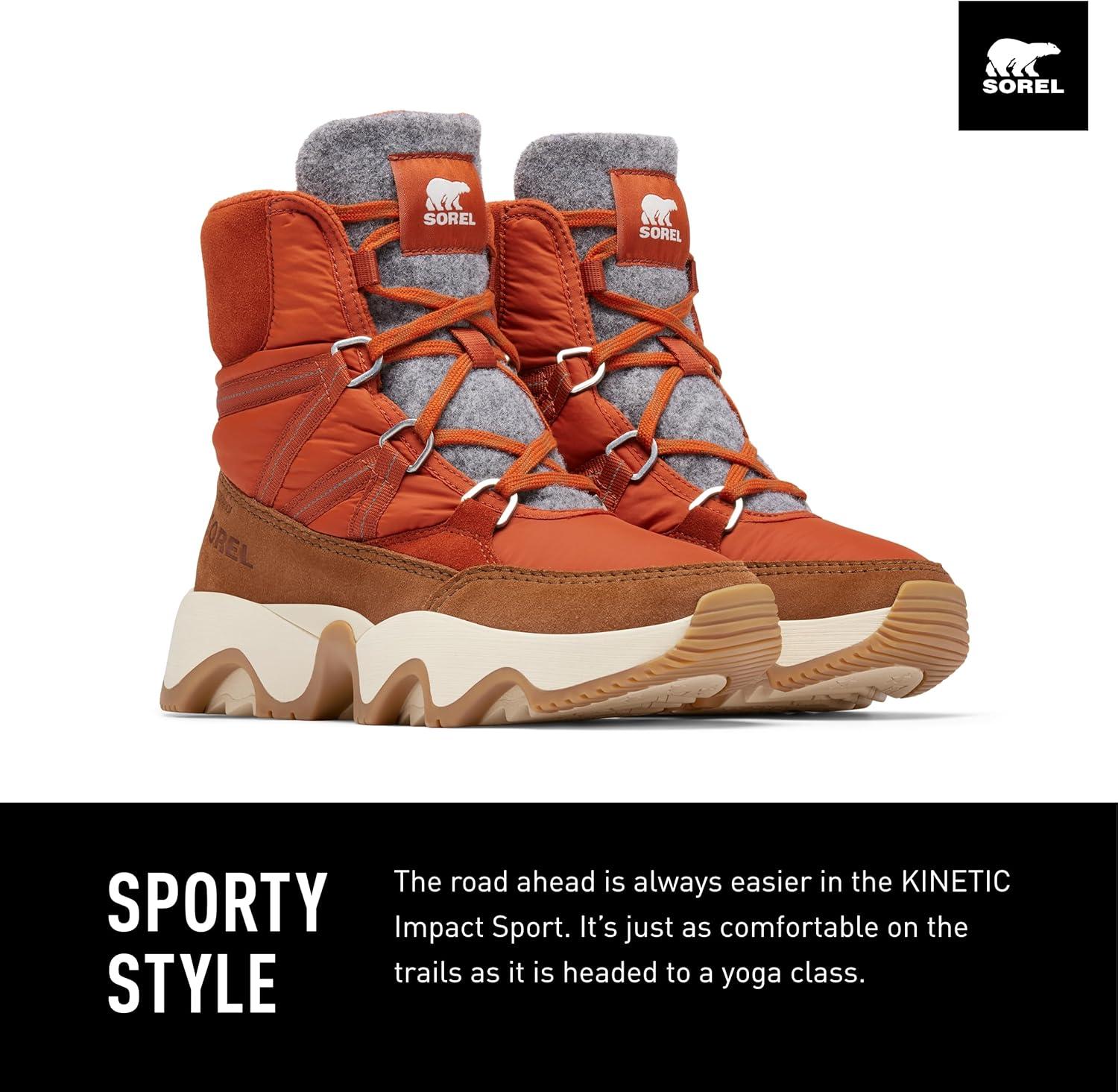 imageSOREL Womens Kinetic Impact Sport Waterproof BootSanguineVelvet Tan