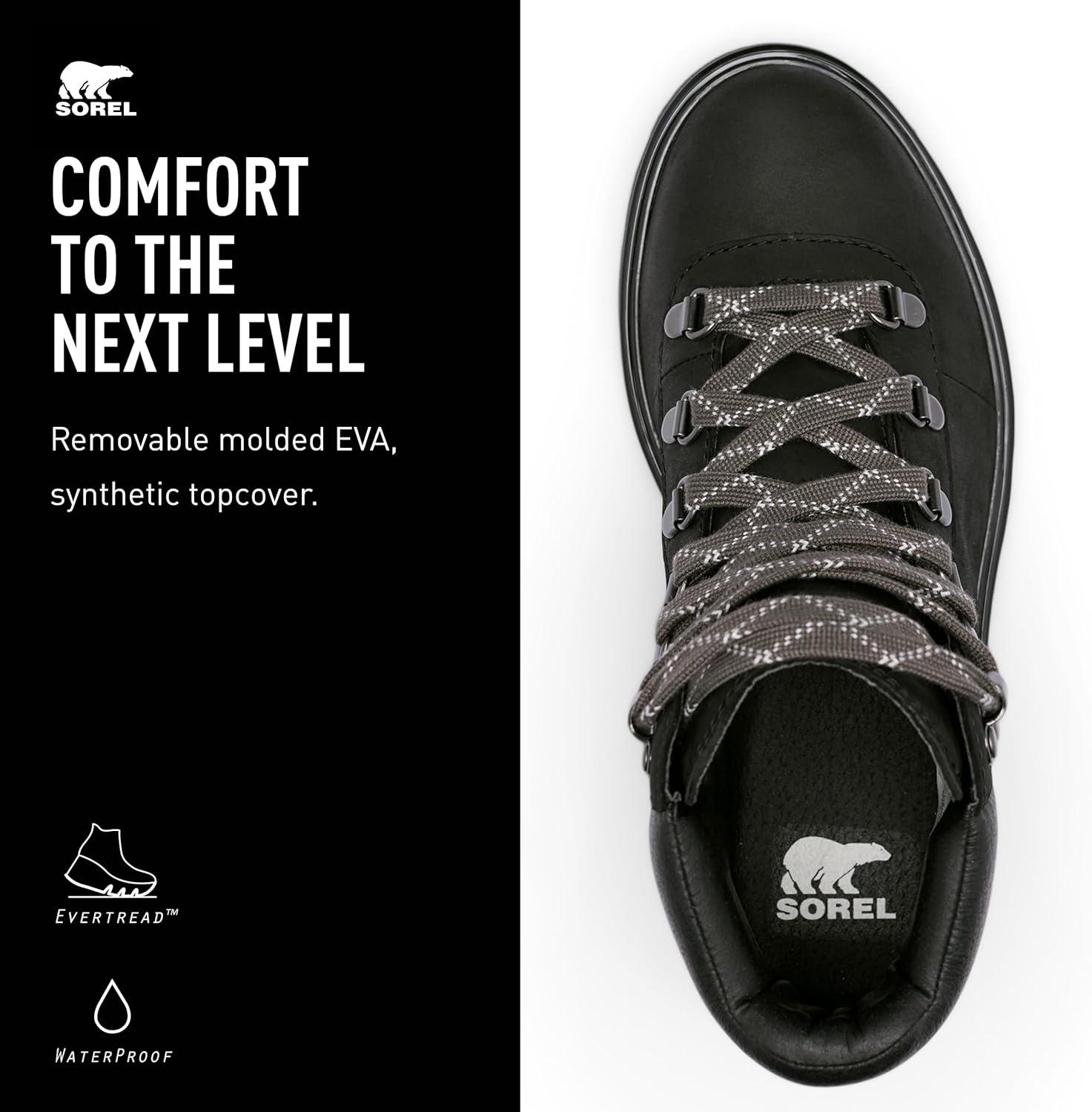 imageSOREL Womens Lennox Hiker Waterproof BootsBlack Gum 2