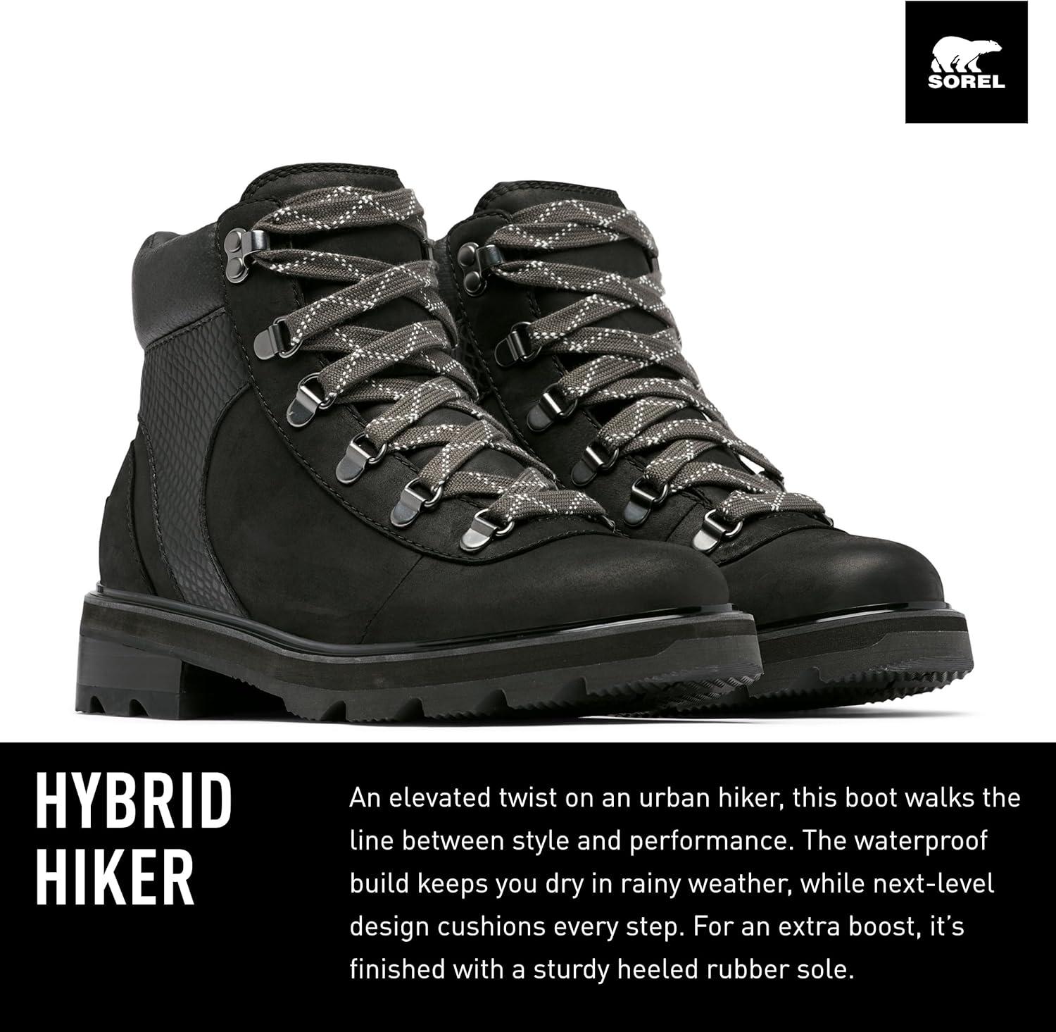 imageSOREL Womens Lennox Hiker Waterproof BootsBlack Gum 2