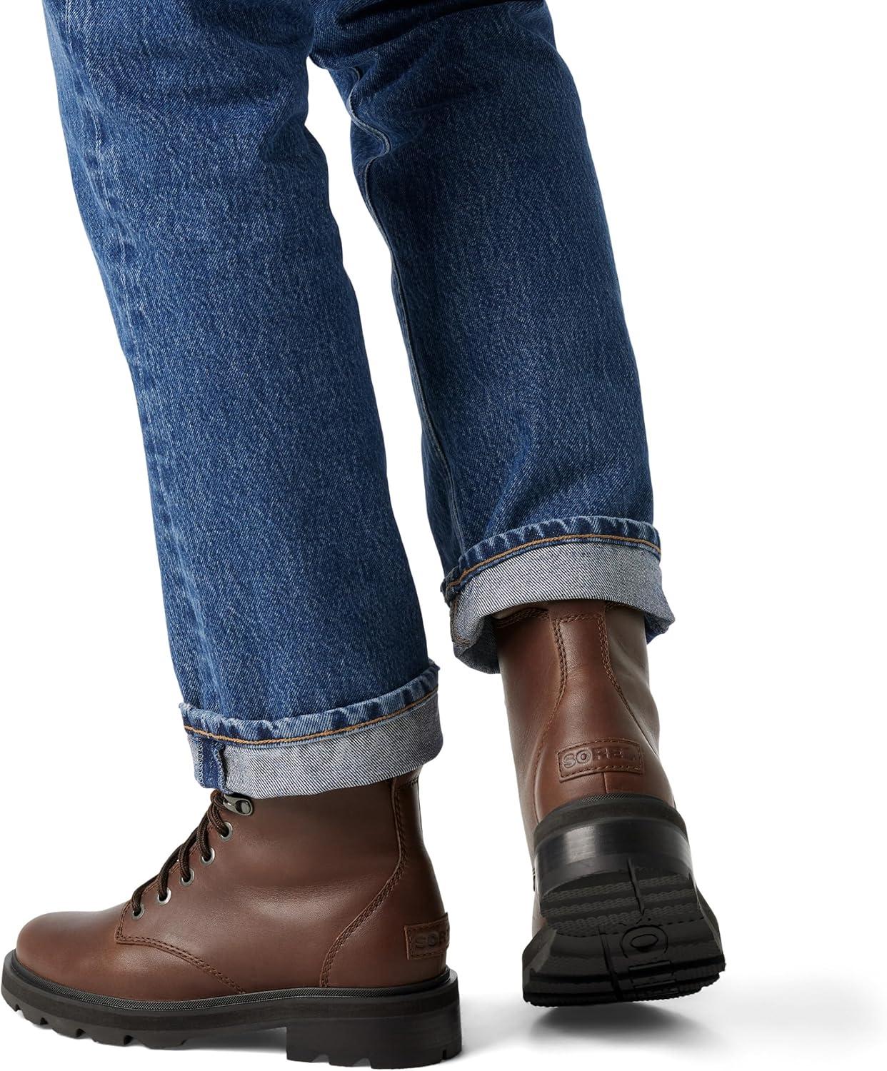 imageSOREL Womens Lennox Lace Waterproof BootsTobacco Black