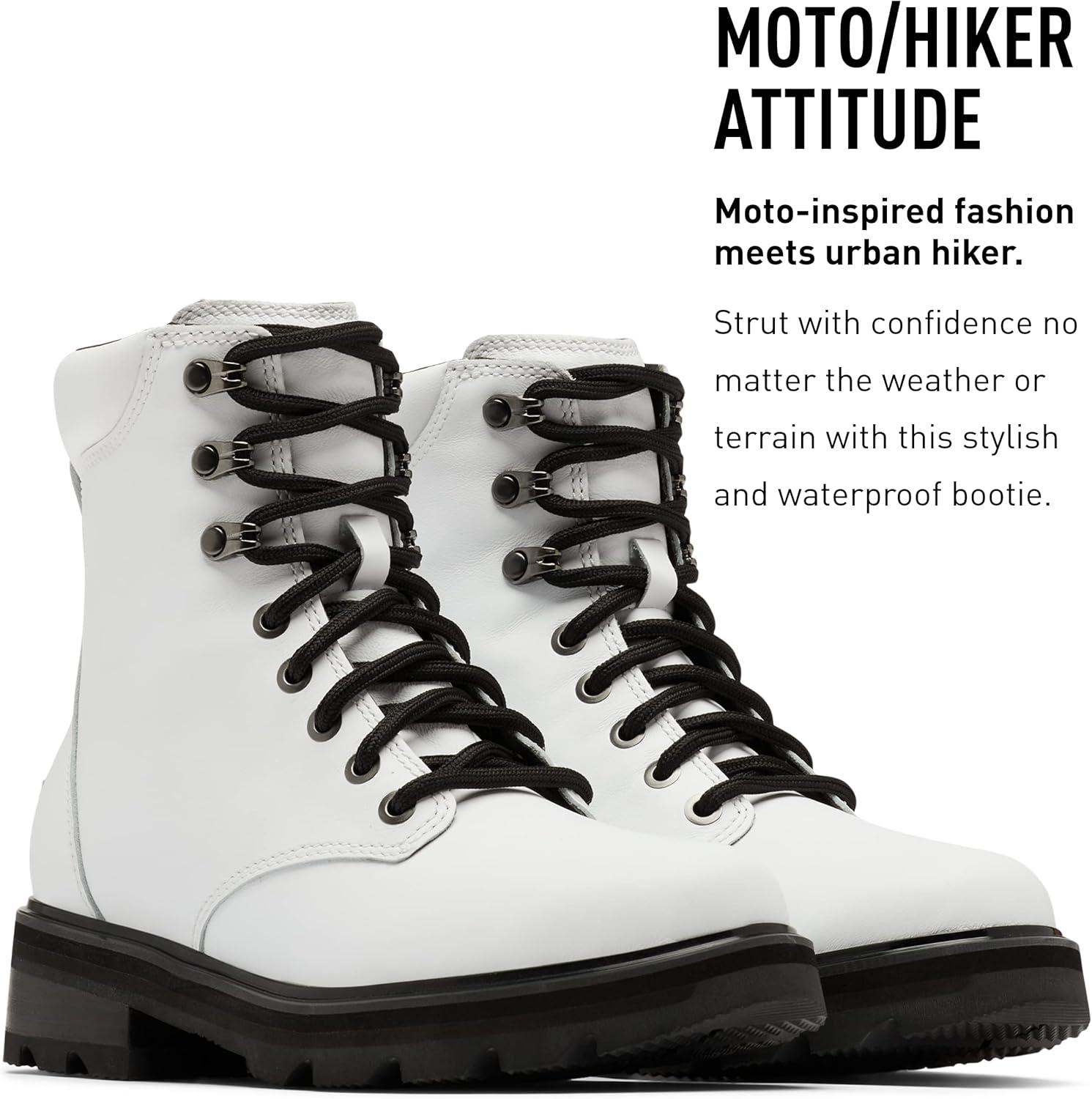 imageSOREL Womens Lennox Lace Waterproof BootsWhite Black